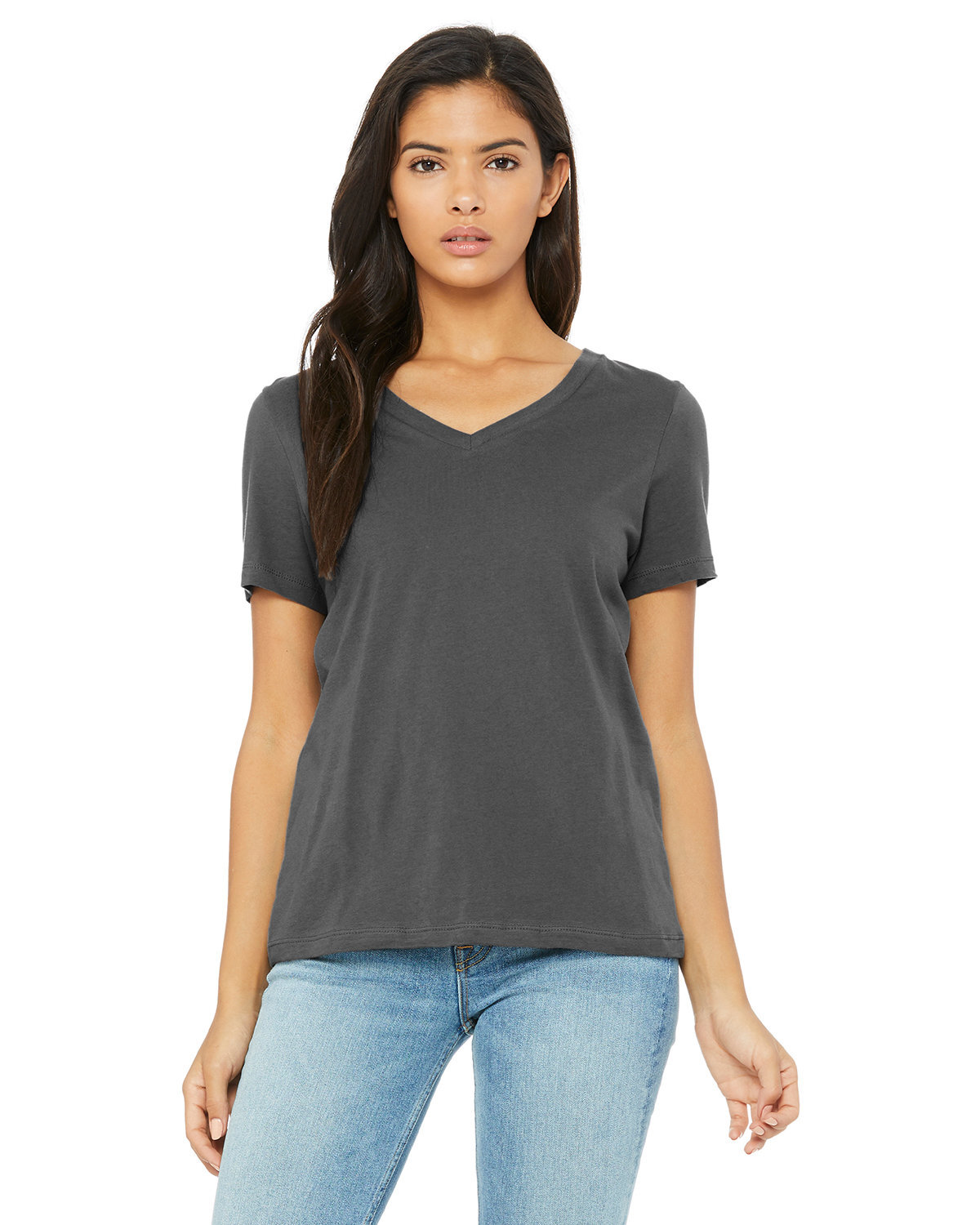 3 Pack Of Bella + Canvas 6405 Ladies T Shirt Relaxed Jersey V-Neck T-Shirt