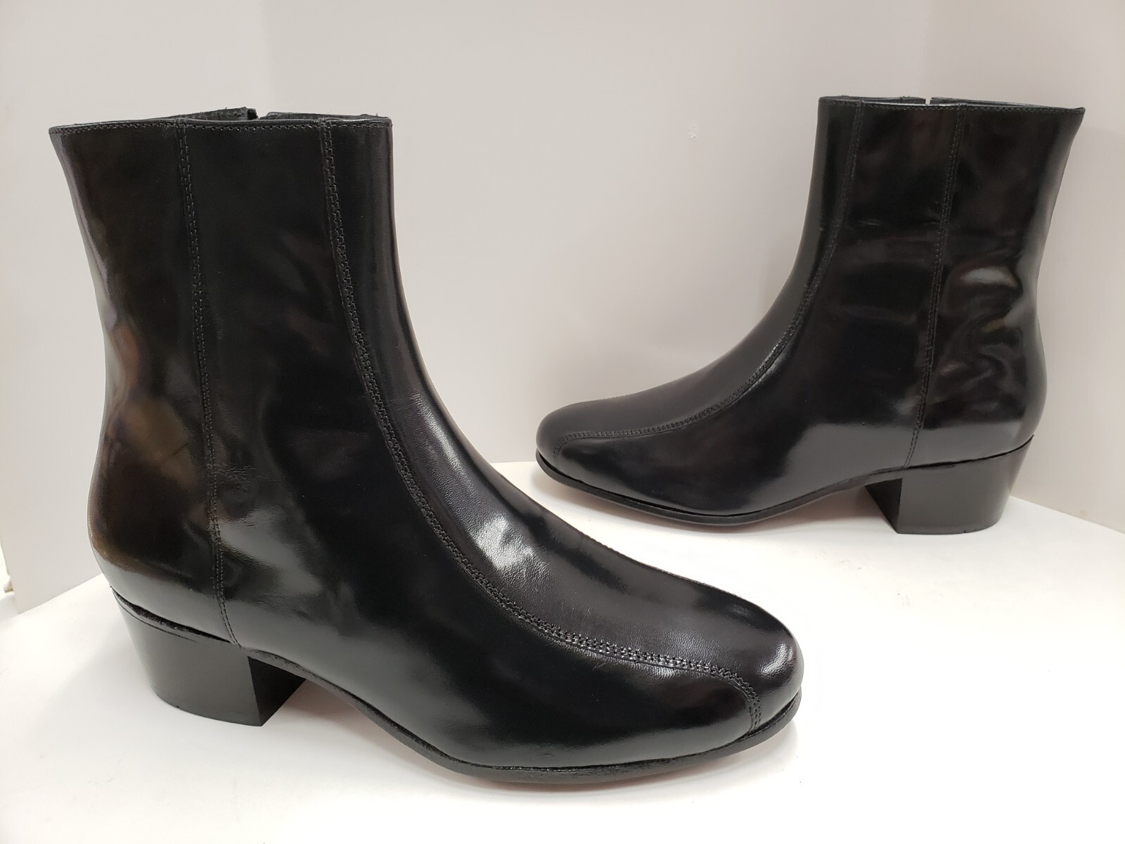 NIB Mens Florsheim DUKE Side Zip Bike Toe Ankle Dress Boots 17087 01 Black