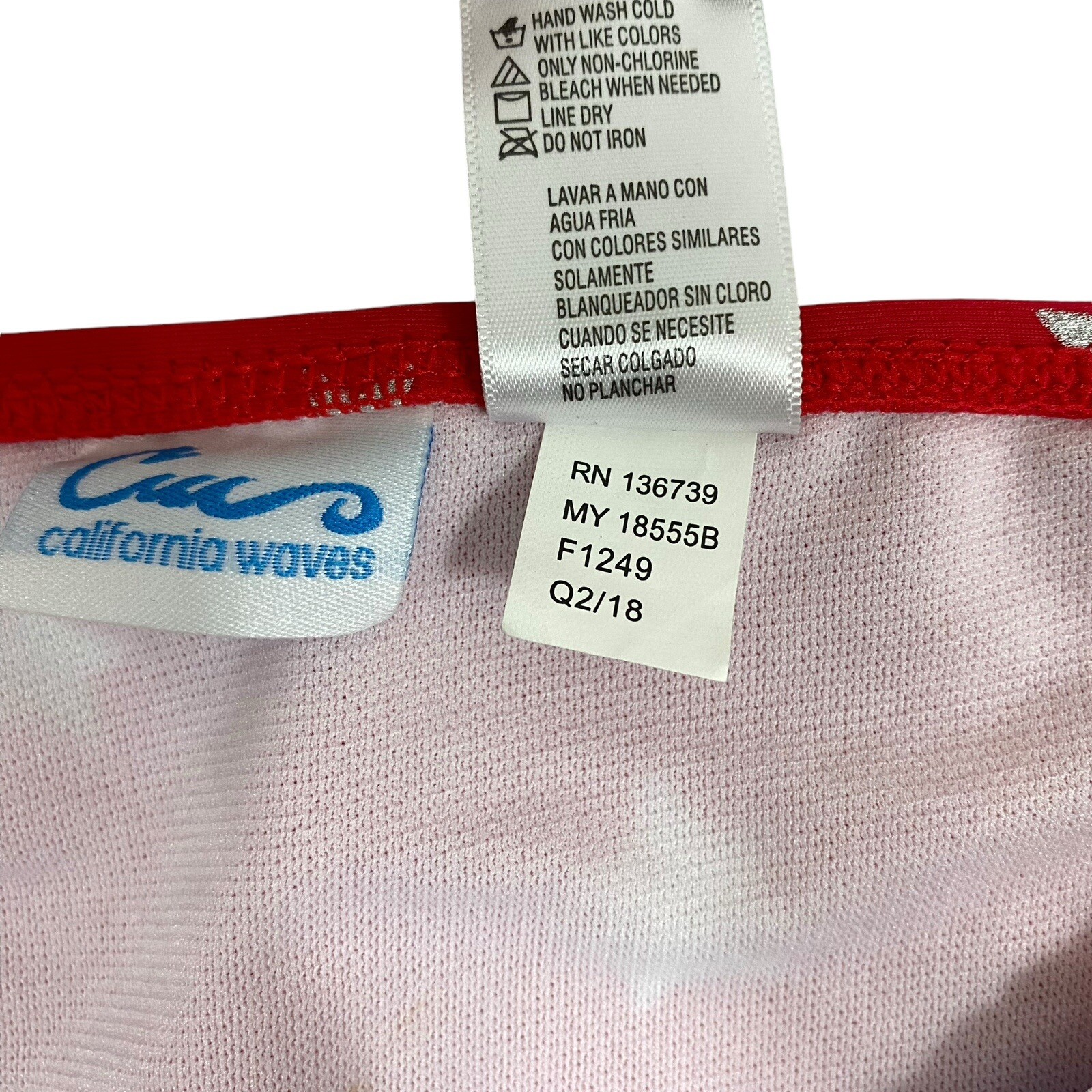 California Waves Juniors Bikini Size L Top ~ Size M Bottom ~Stars Stripes