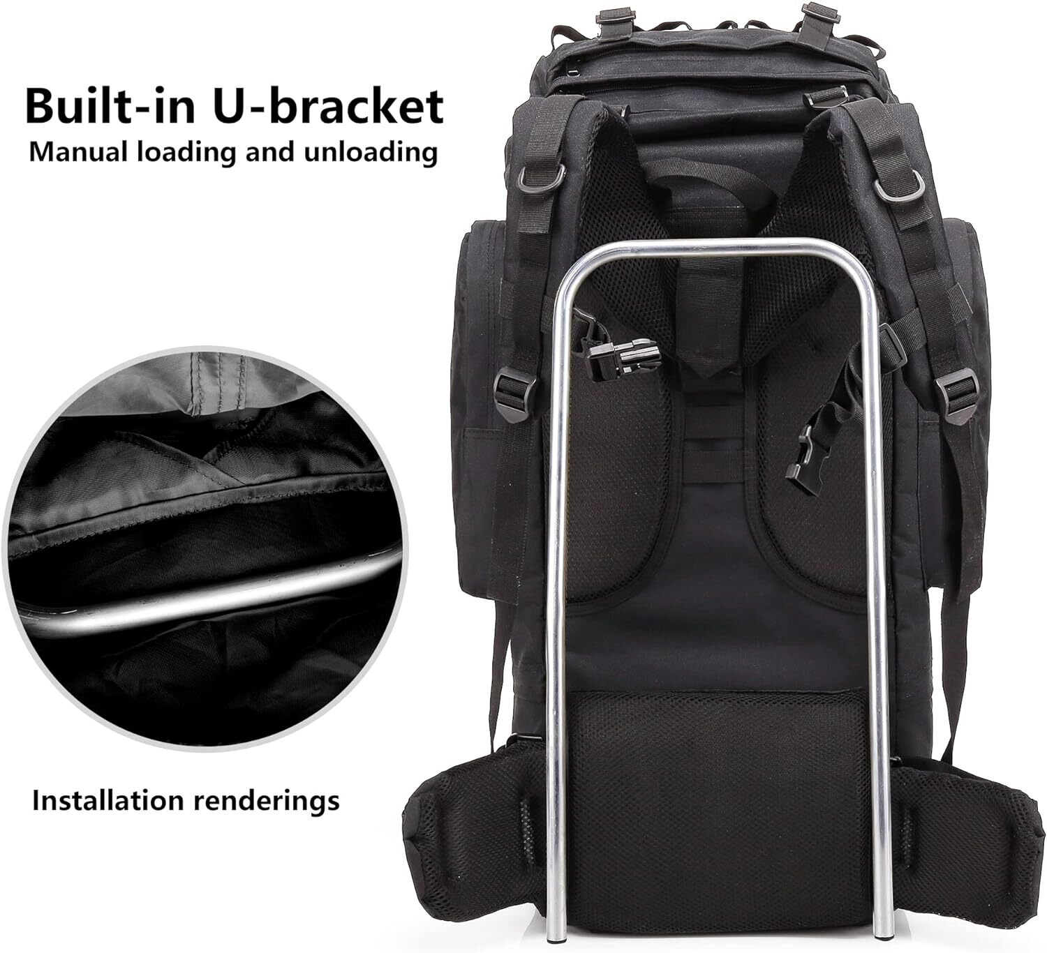 30L-70L Large Military Tactical Backpack For Men Molle Daypack 3 Day Bug Out Bag