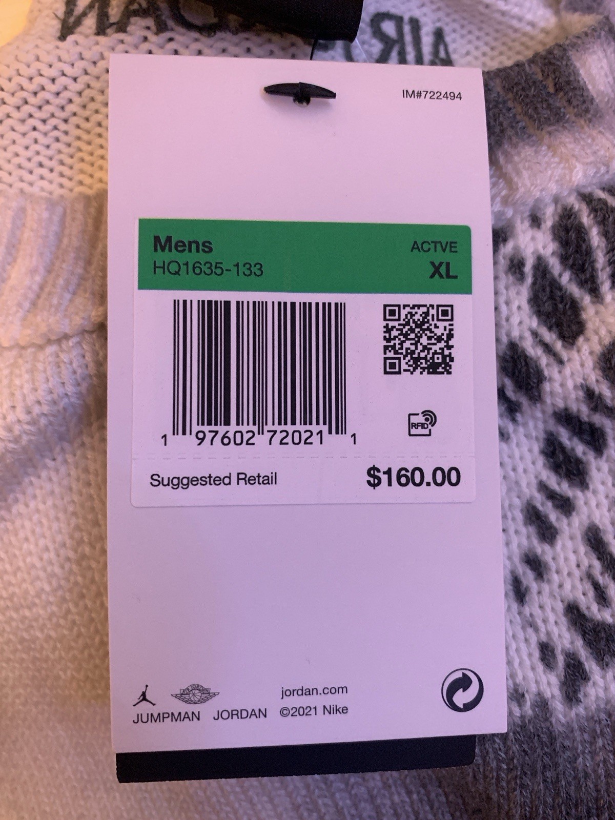Air Jordan Knit Sweater Sail HQ1635-133