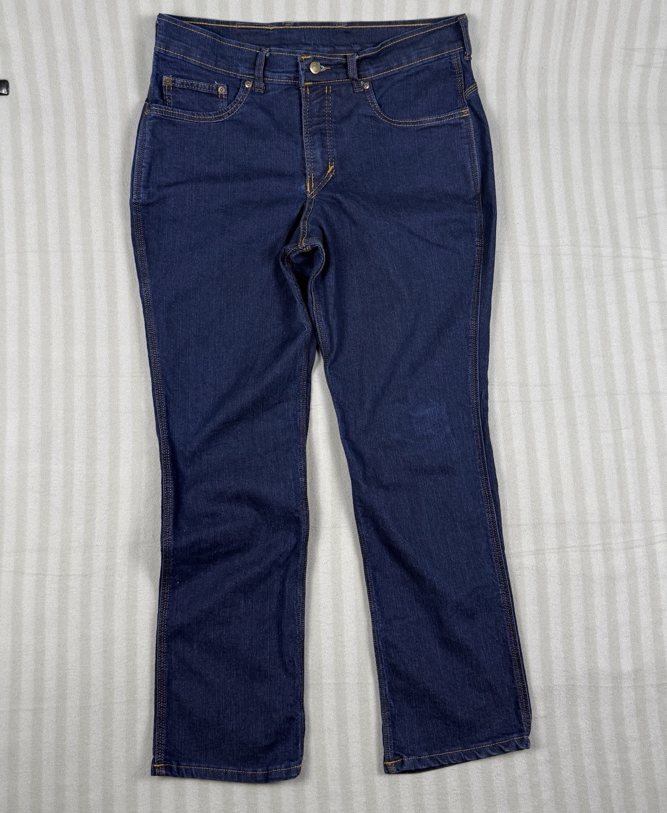 Origin Delta D68 Flex Jeans Men’s 36×30 Blue Dark Wash Straight Stretch USA Made