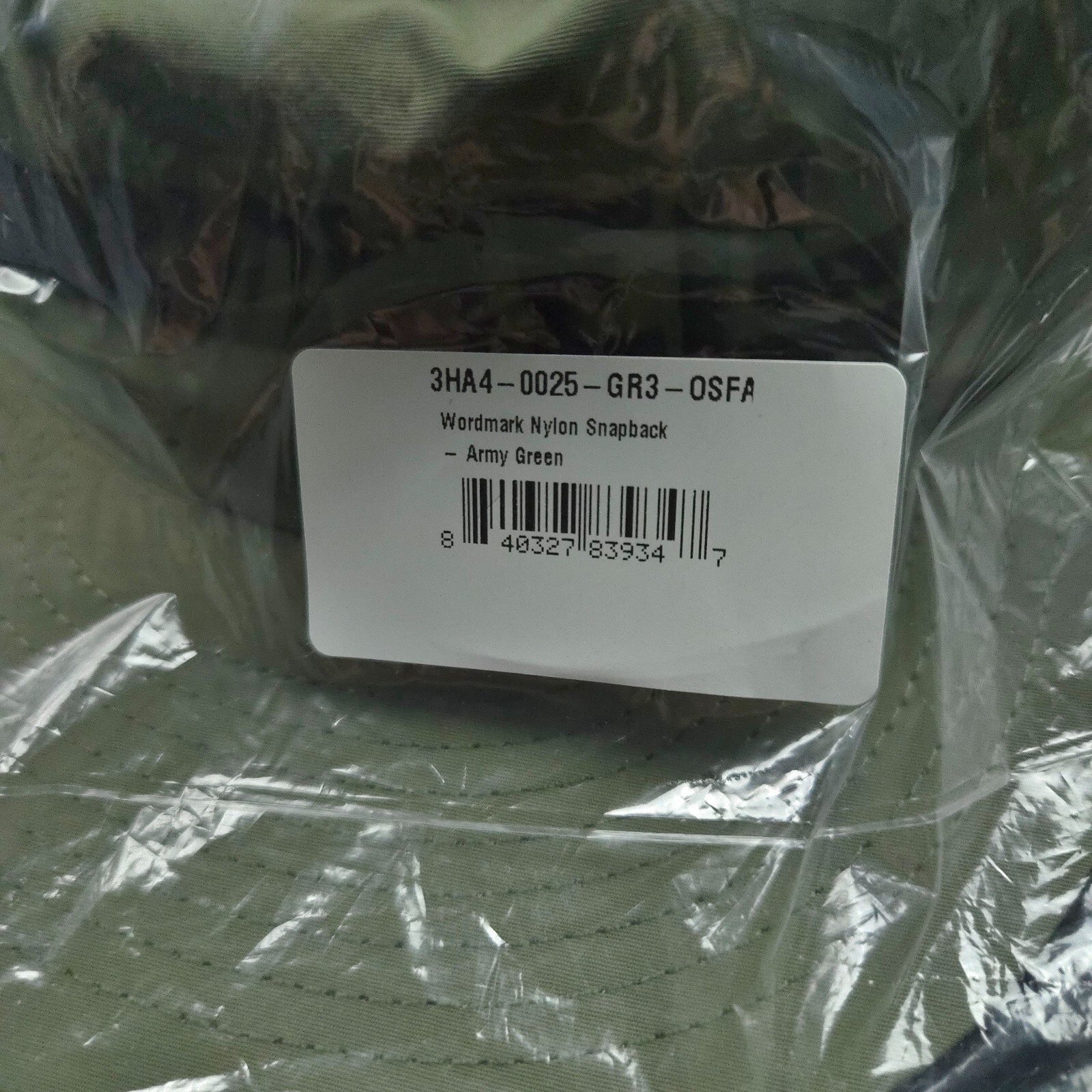 BIRDWELL BEACH BRITCHES HAT -ARMY GREEN NYLON -SURF CAP ADJUSTABLE -MADE USA NEW