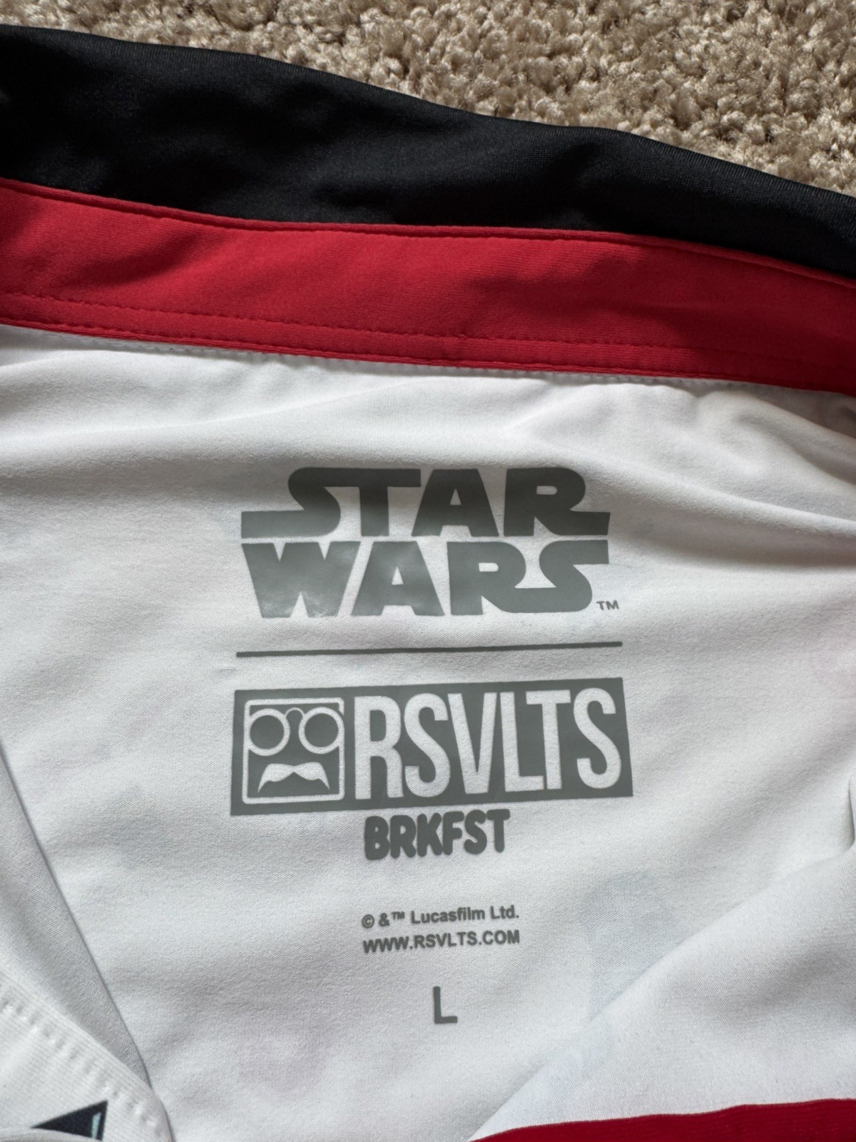 RSVLTS X Star Wars Sz L Grilling Like a Villain Performance Golf Polo Shirt