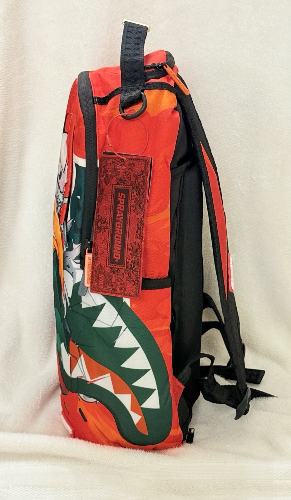 UM UNIVERSITY OF MIAMI FOOTBALL SPRAYGROUND BACKPACK MASCOT SEBASTIAN NEW IN BAG