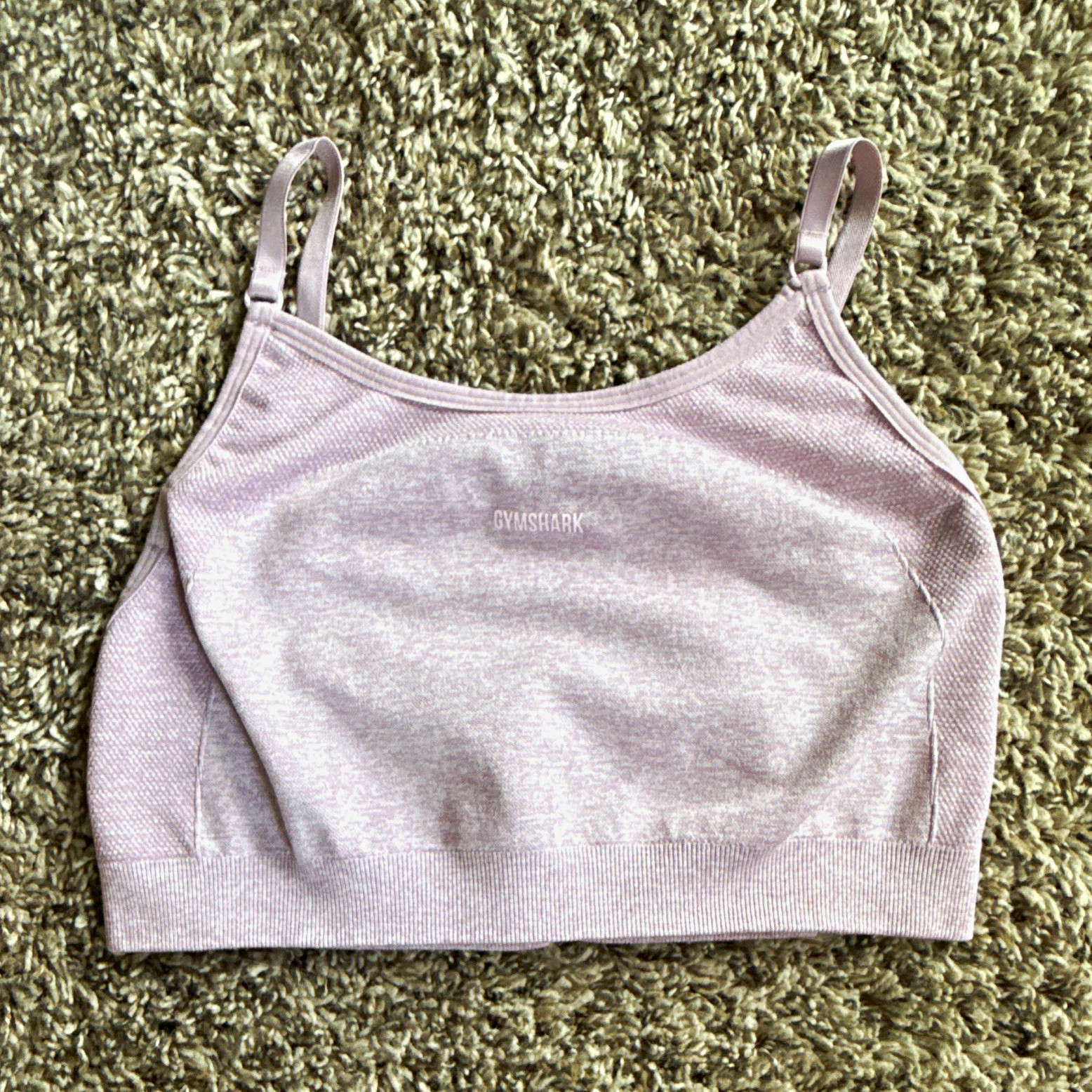 Gymshark Flex Pink Seamless Strappy Wireless Sports Bra Logo Medium Support M