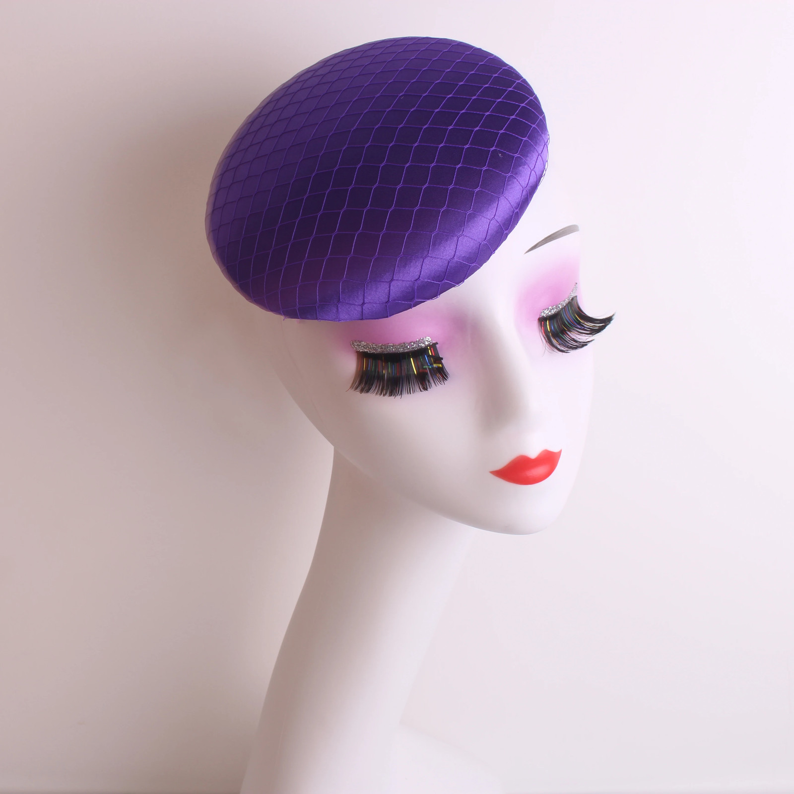 Fascinator Hat Base Satin 15cm Red Wedding Party Hair Accessory Millinery Cap
