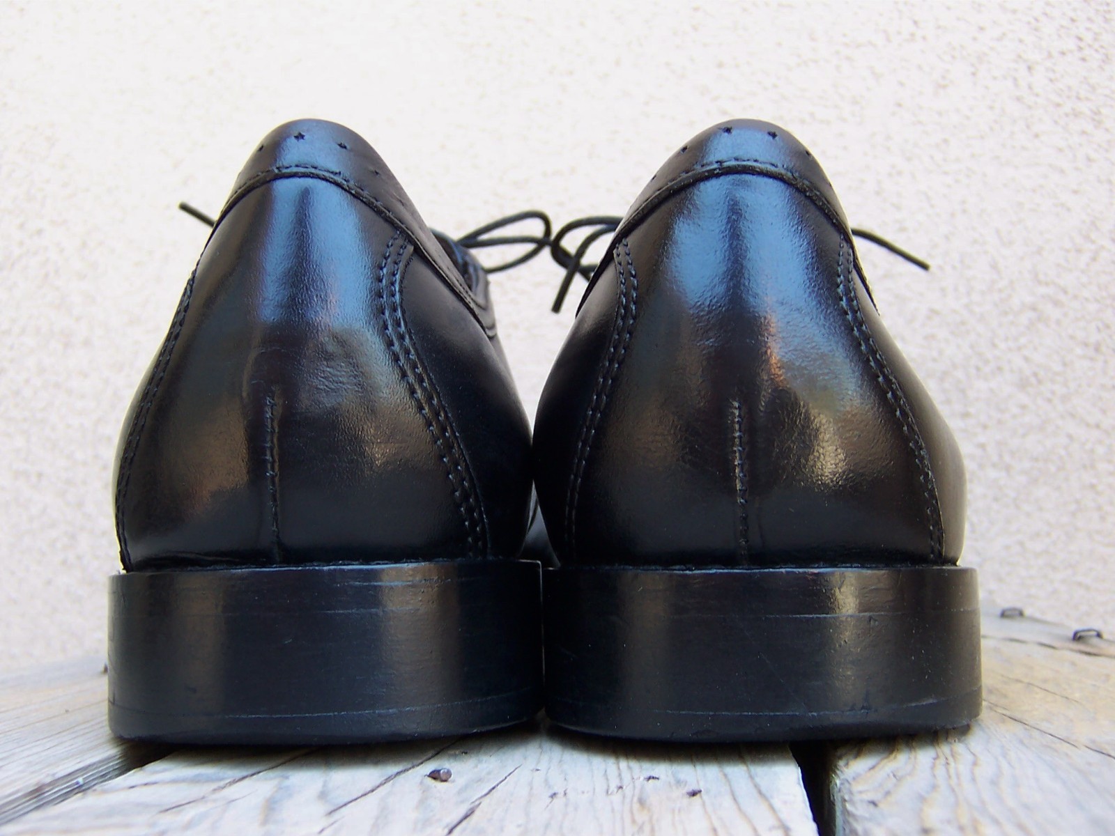 JOHNSTON MURPHY Mens Casual Dress Shoes Black Deerskin Leather Oxfords Size 10M