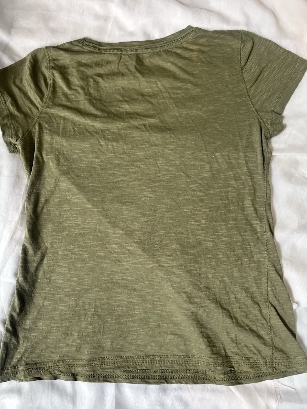 Sonoma Flag Graphic Tshirt Sequin sz PS vtg y2k cotton blend forest green