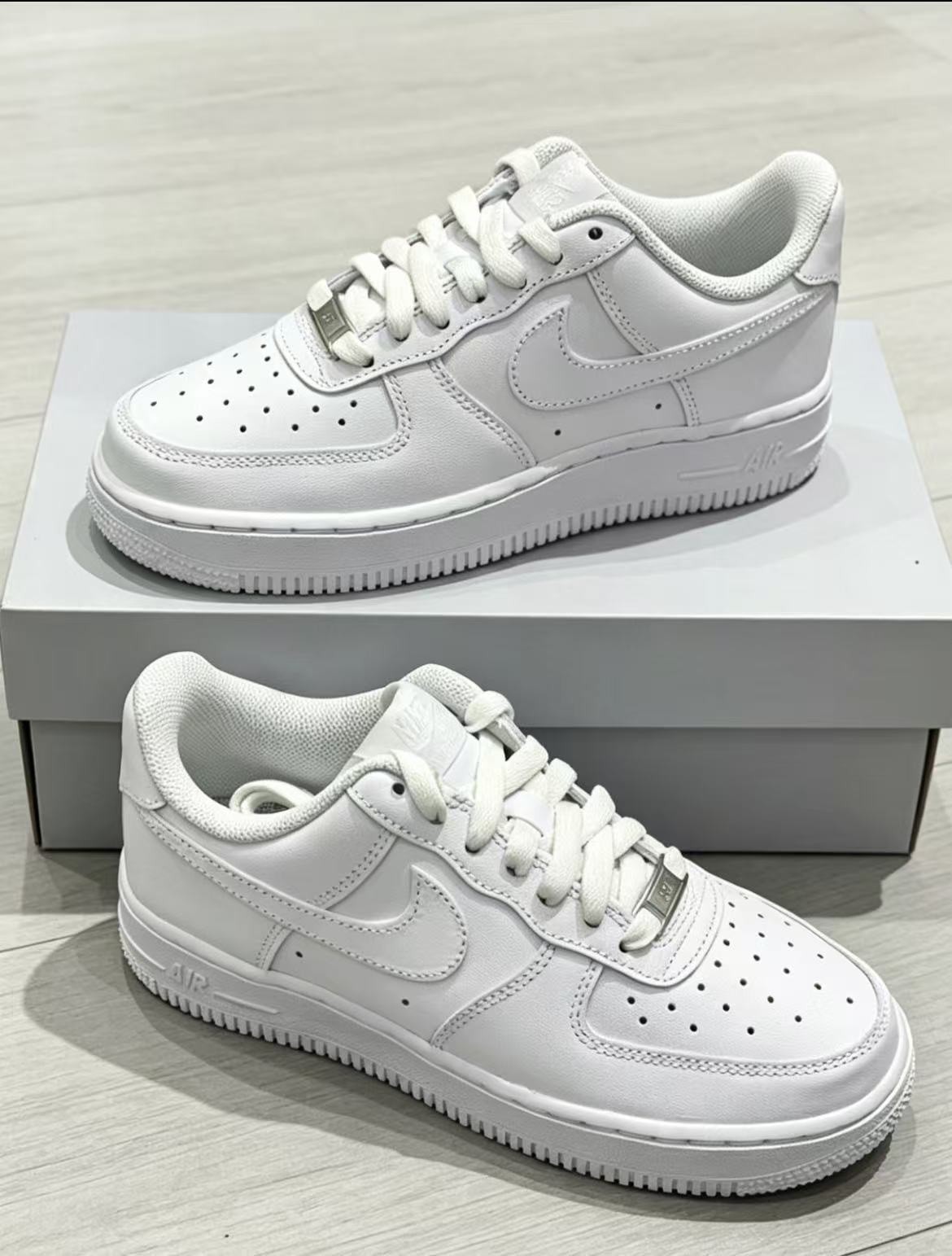 Nike Air Force 1 Low Top White Men’s Lace-Up Athletic Sneakers