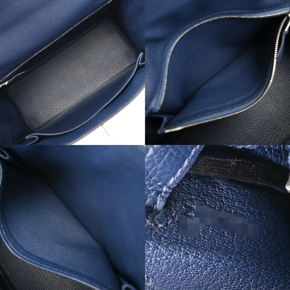 Hermes Kelly Handbag Togo Leather Blue #WB3922