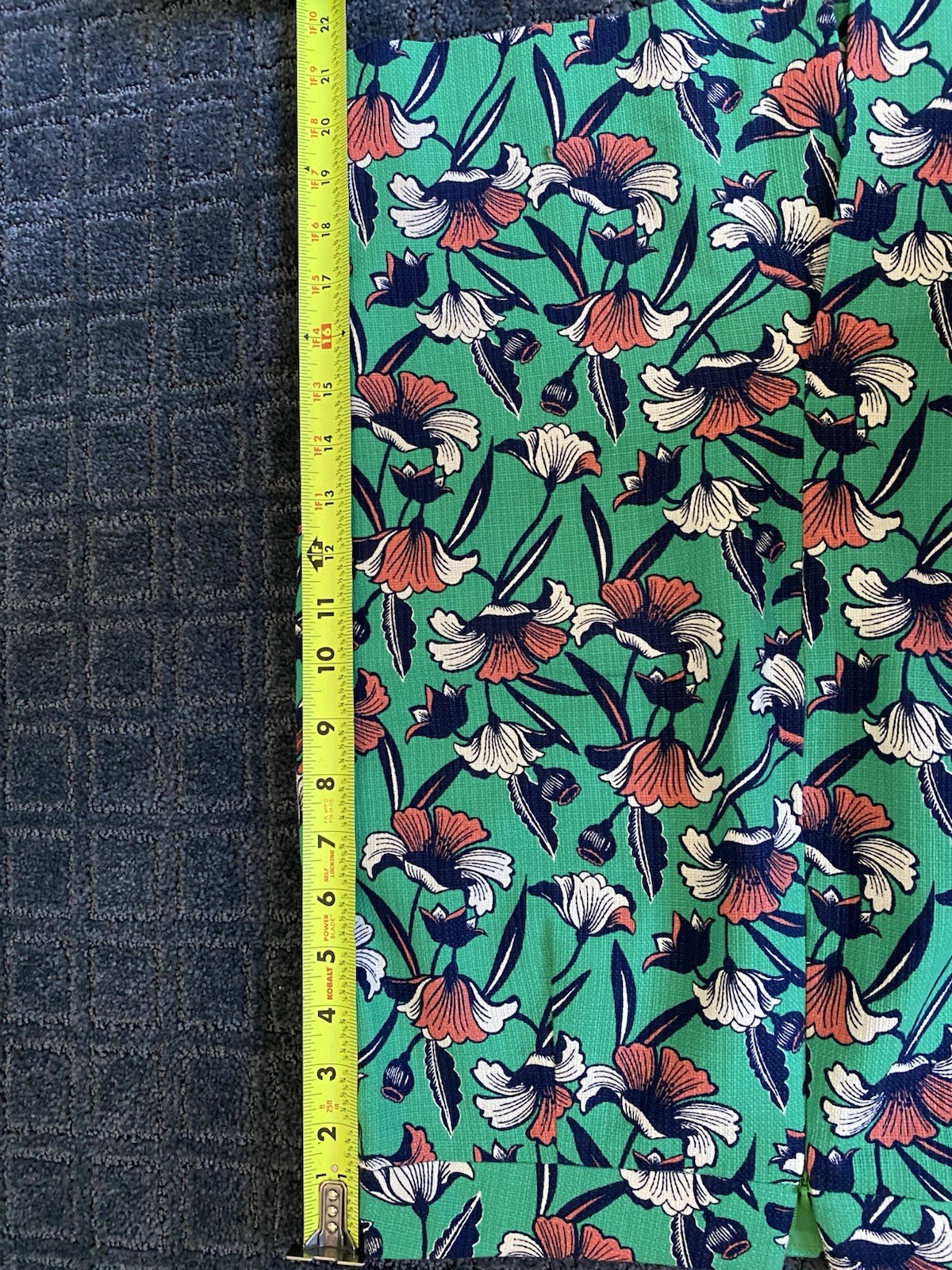 J.CREW Green Multicolor Floral A-Line Short Skirt Lined Zip Twill Size 2