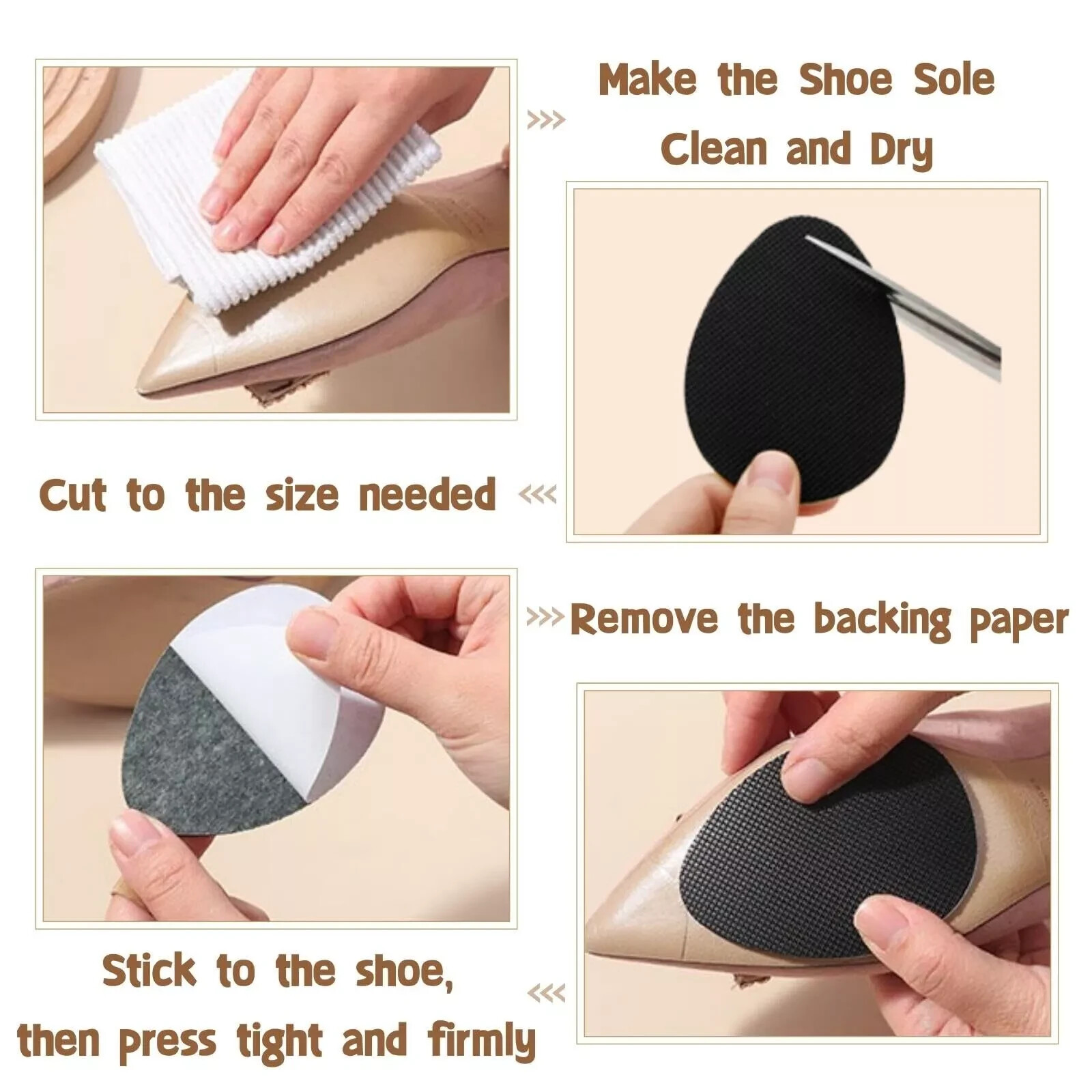 Non-Slip Shoes Pads, 6 Pcs Anti-Slip Shoe Grips on Bottom of Shoes