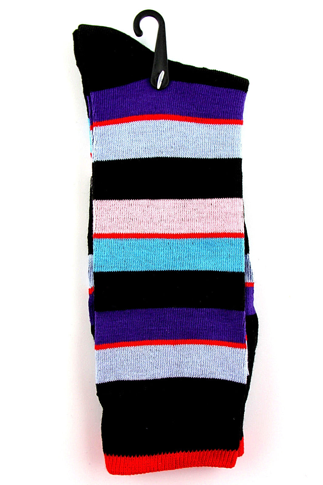 Men’s Casual Socks Goldstar Fashion Cotton Blend Wide Striped Red Top Footwear