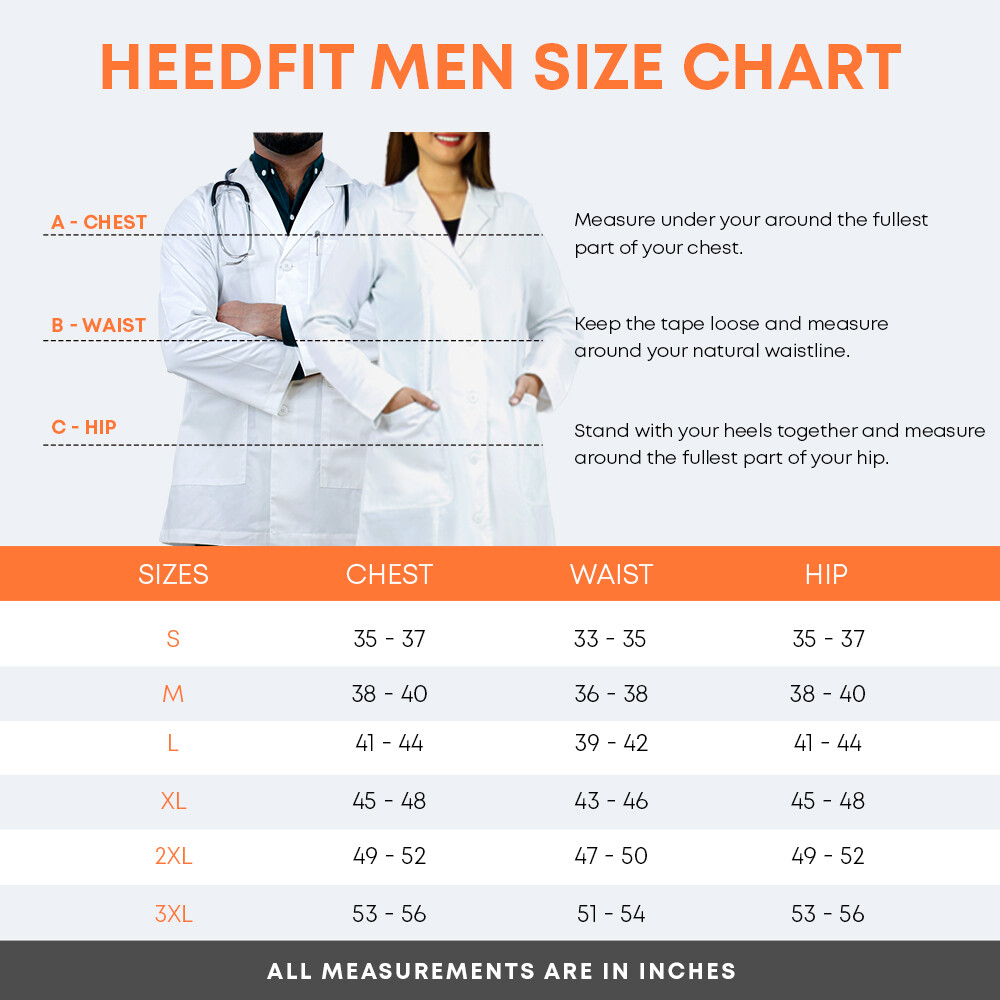 Panda Uniform By Heedfit Professional Unisex White Lab coat 38″ FREE SHIPPING!