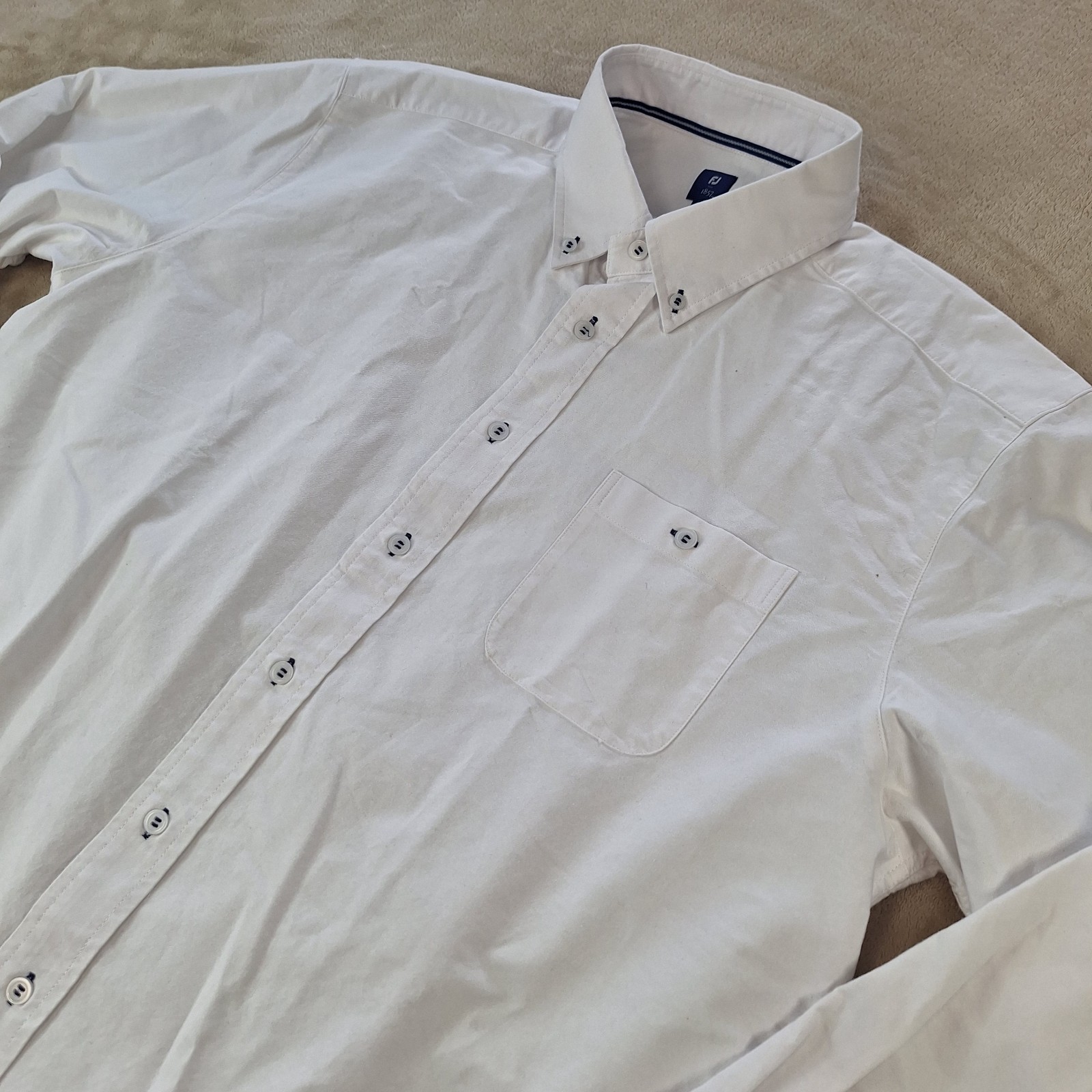 FootJoy Shirt Mens XL White Casual Formal Button Down Pocket