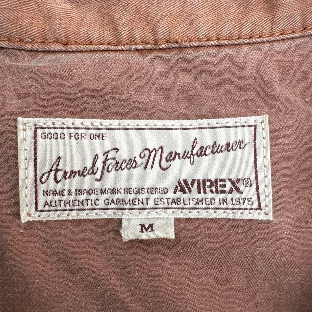 AVIREX WINDY CITY Chicago Military Jacket Blouson Coat Men Size M brown Genuine