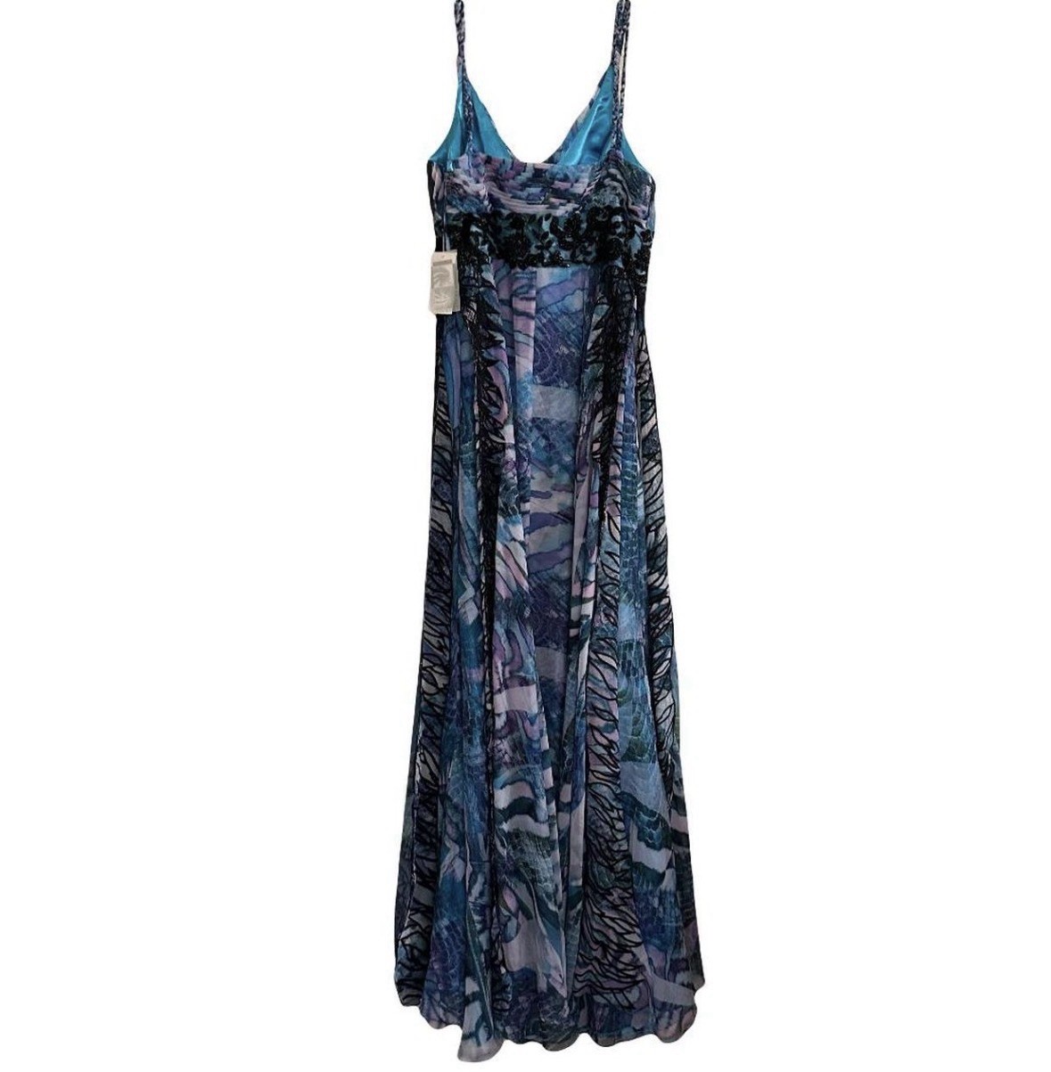 Alberto Makali Vintage Women’s Maxi Formal Ball Dress Floral Sequins Size 16
