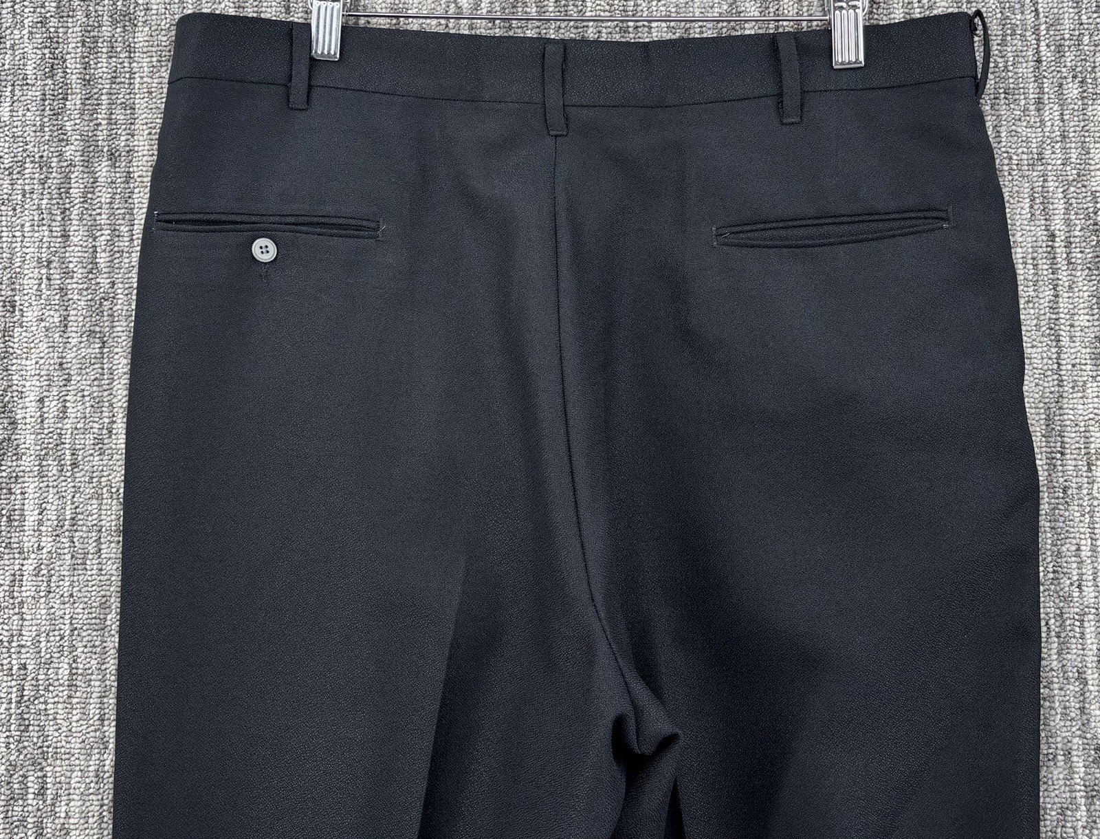 VTG Men’s Baggy Wide Black Pleated Dress Pants 34×31 Talon Zipper 10” Leg