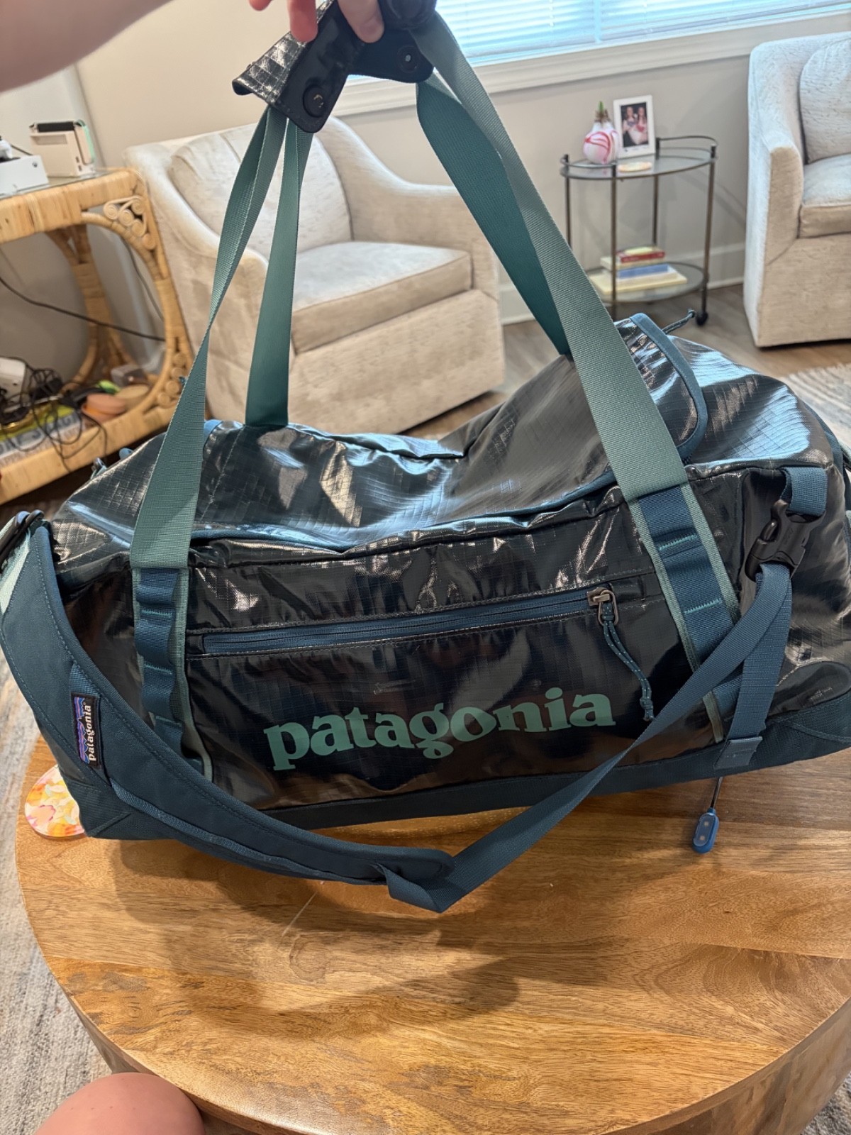 Patagonia Black Hole Duffel Backpack 60L dark Beautiful Green, Rare – Carry on!