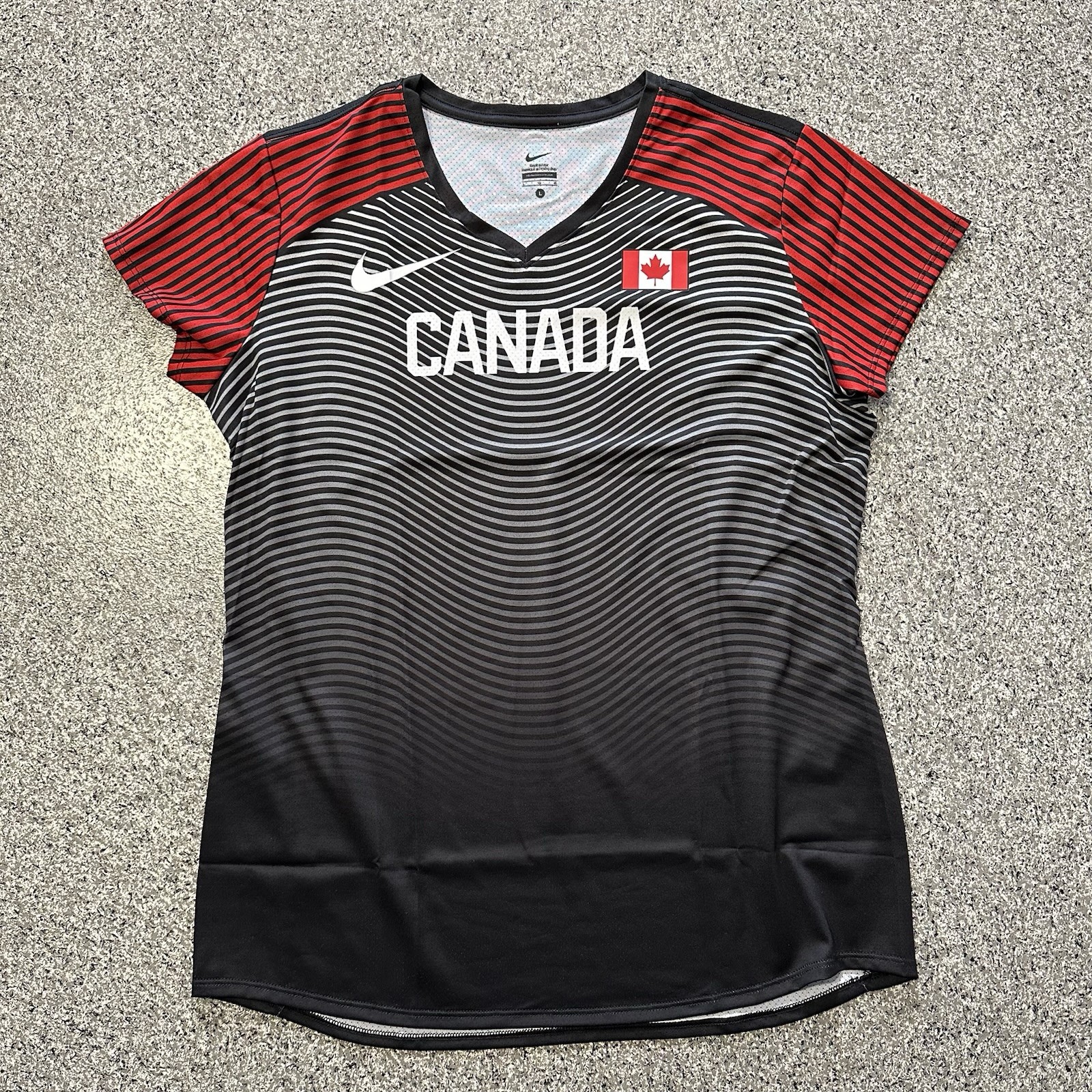 Nike Pro Elite Canada Track Jersey Top Womens L 2016 Rio Olympics 801403-XXX USA