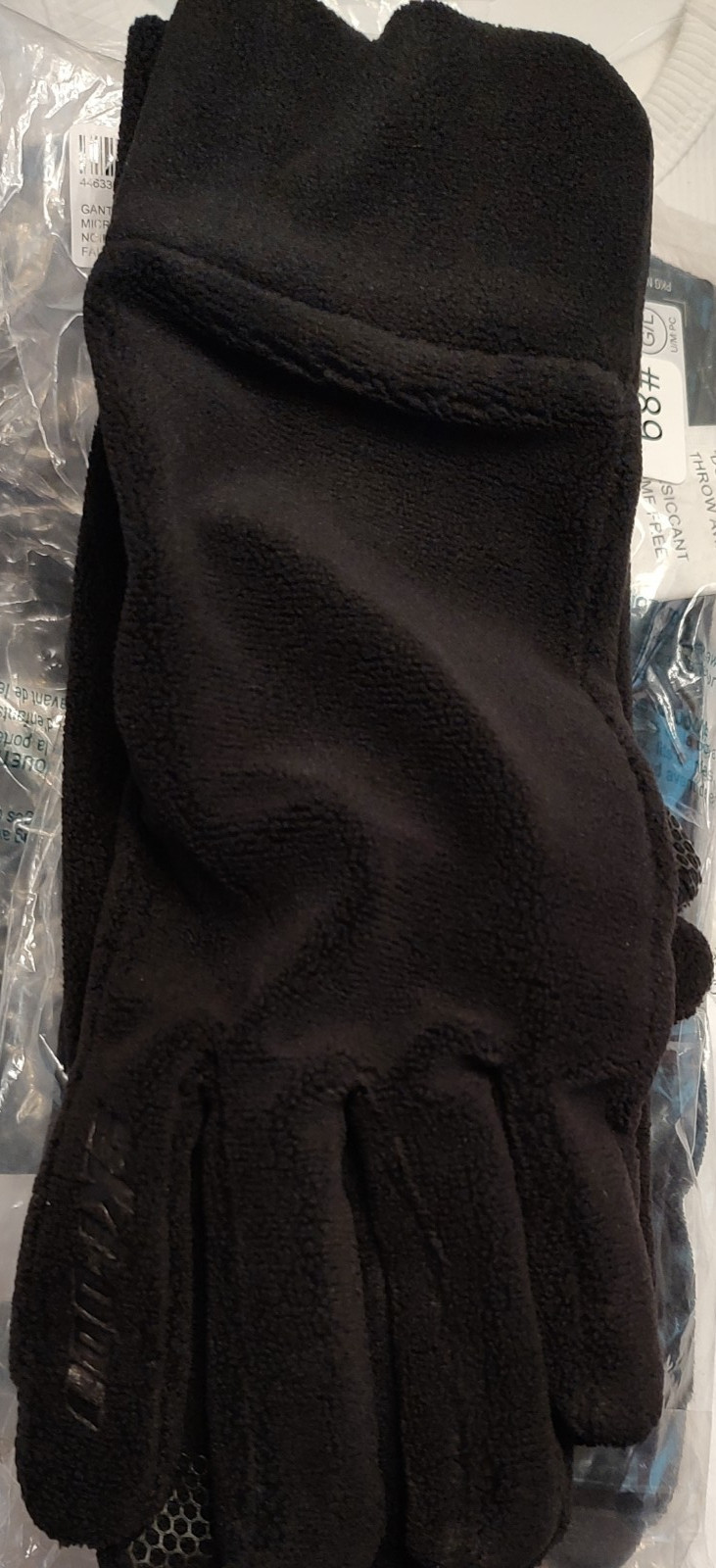 1 pair Micro-Fleece Gloves Men Size LARGE in Black Color TouchTips Ski-Doo BRP