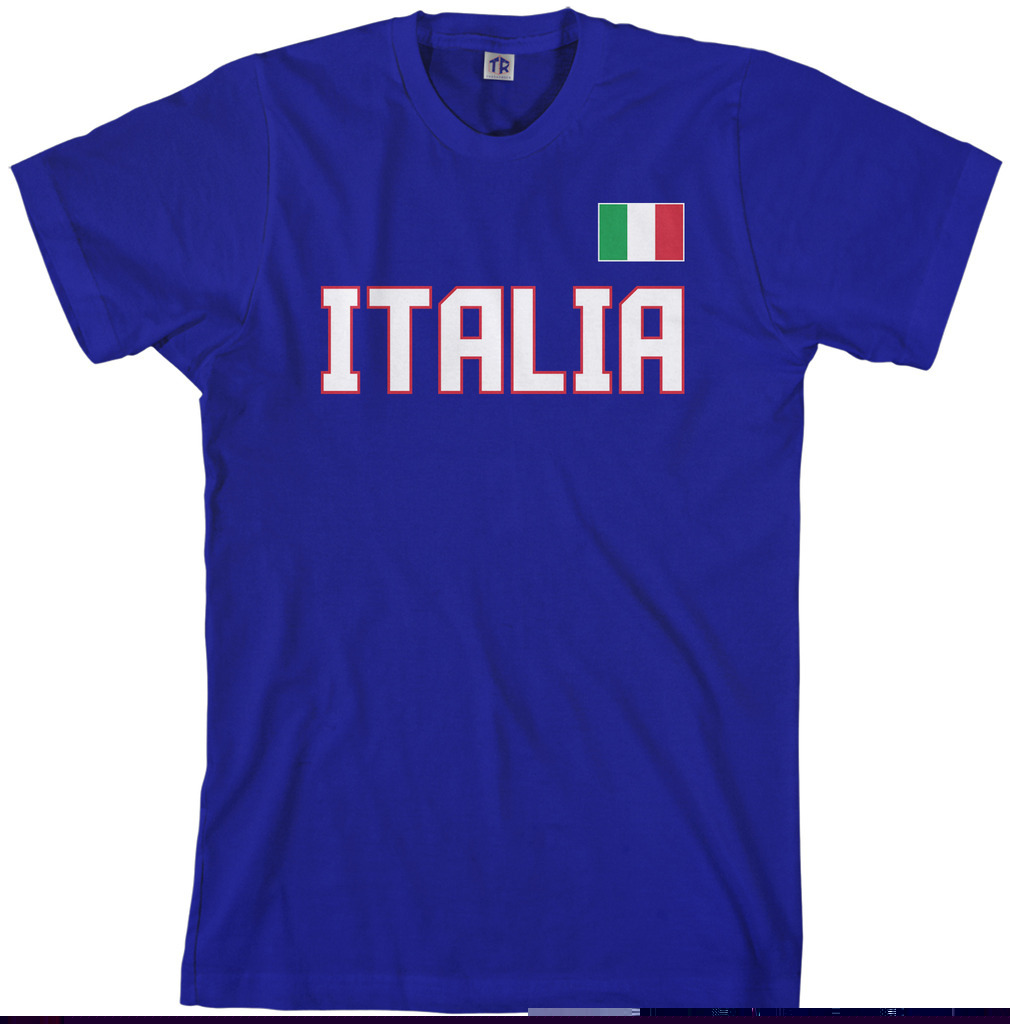 Threadrock Men’s Italia National Team T-shirt Italy Soccer