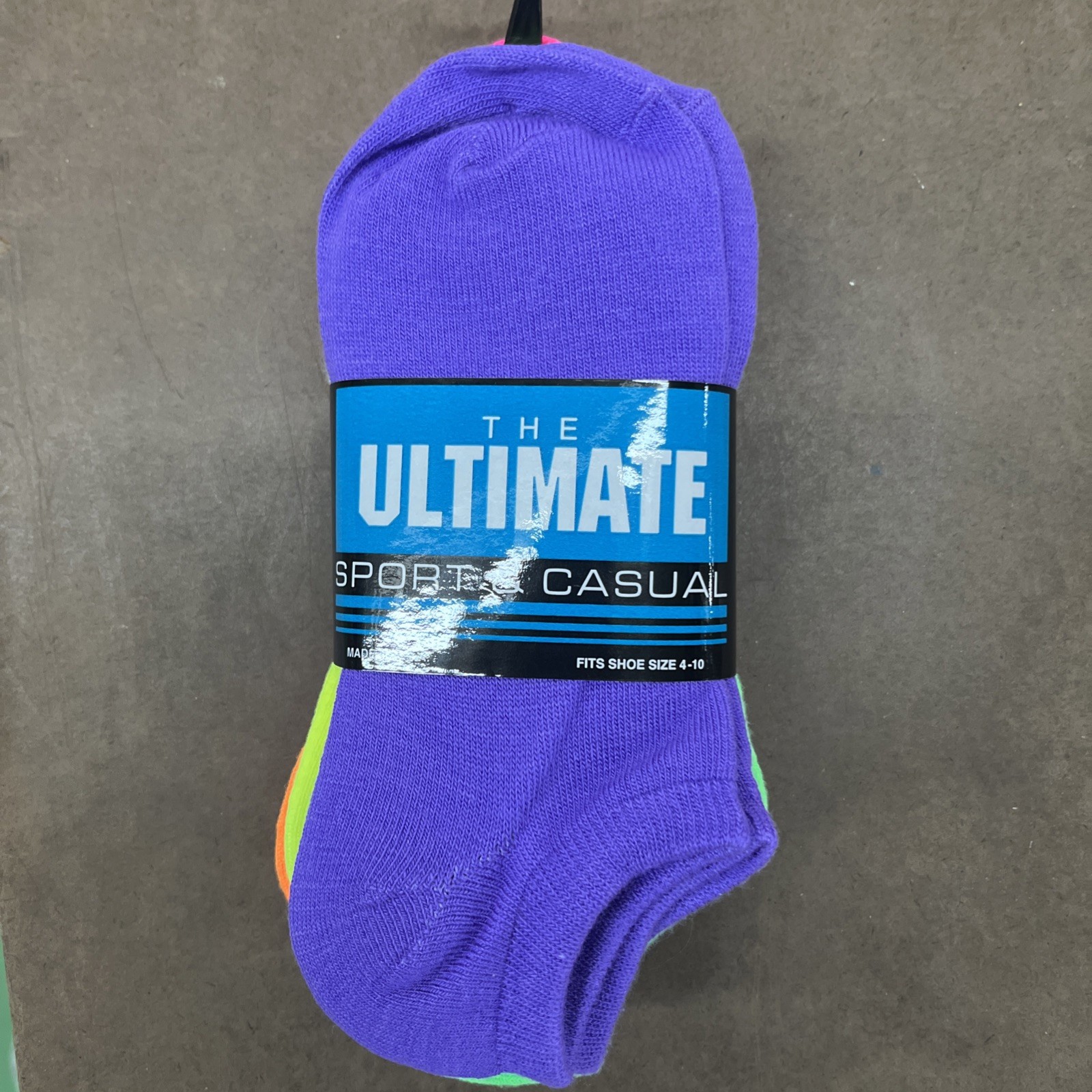 Ultimate Ladies Neon Assorted Color Low Cut Socks – 5Pk – size 9-11