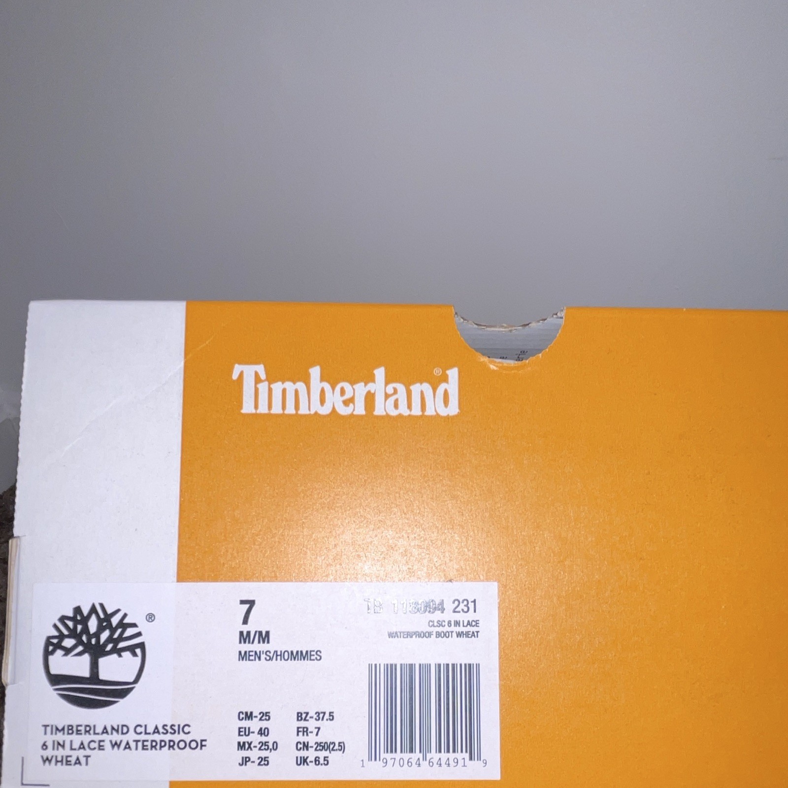 Timberland Men’s 6-Inch Waterproof Lace-Up Work Boots Wheat US 7 M