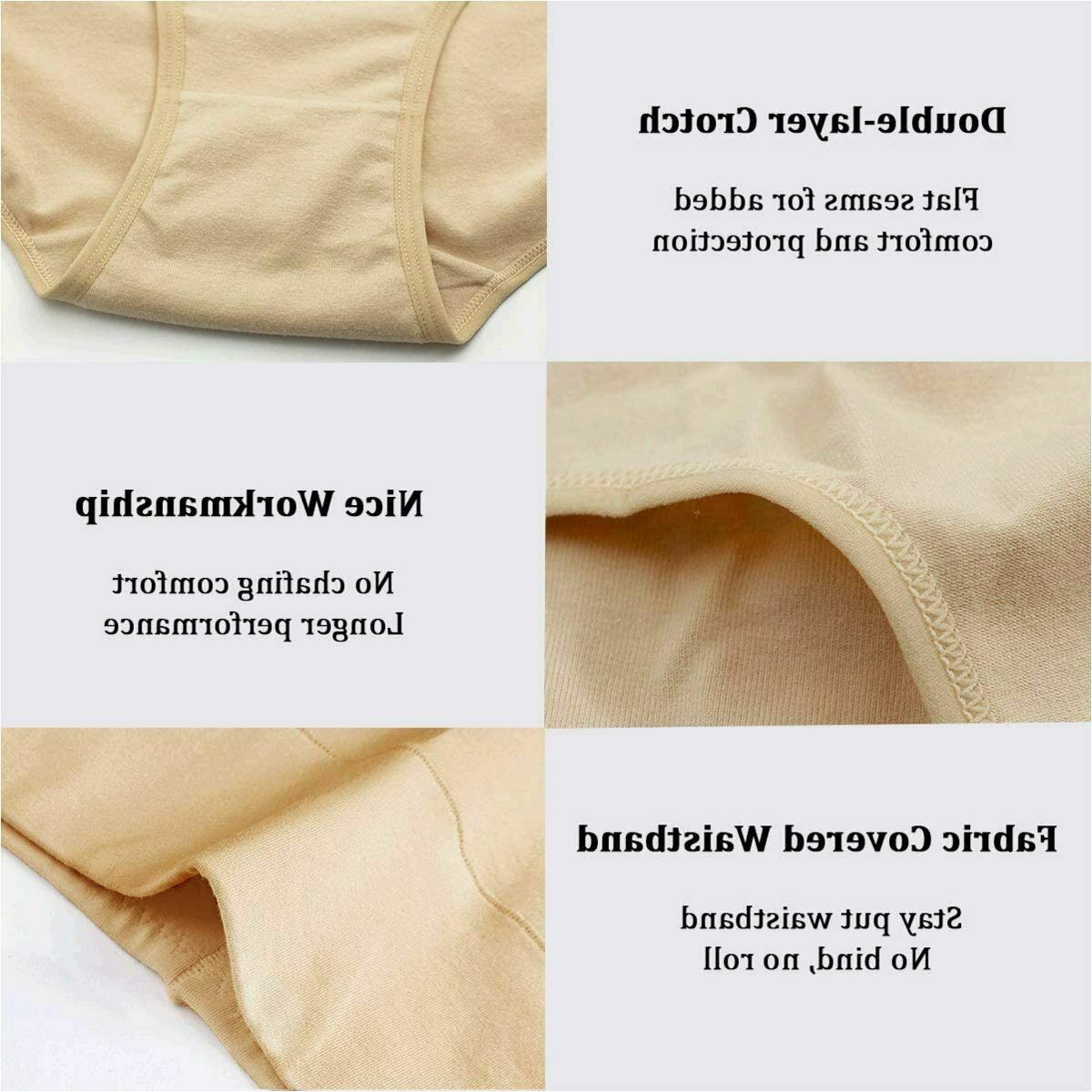 wirarpa Womens High Waisted Cotton Underwear Full Brief, ALL SIZES 4 Pack