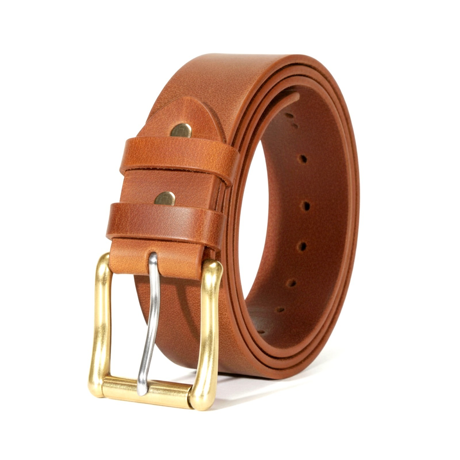 Men Full Grain Buffalo Leather Belt USA Amish Made Heavy Duty Replaceable Buckle