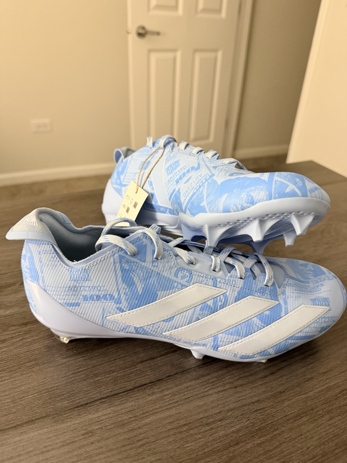 NEW Adidas Men’s SIZE 8 Adizero Electric II Football Cleats Light Blue JQ3981
