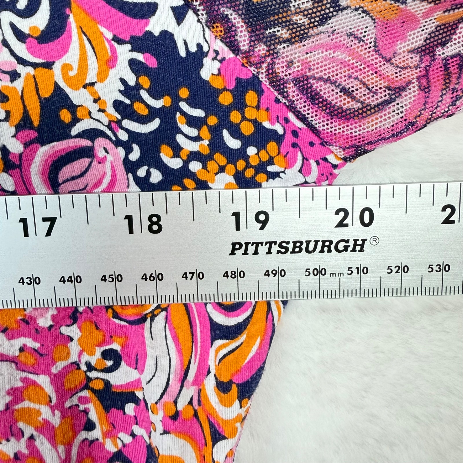 IBKUL 1/4 Zip Golf Top Women’s M Pink Orange Floral Geo UPF 50+ Cooling Shirt