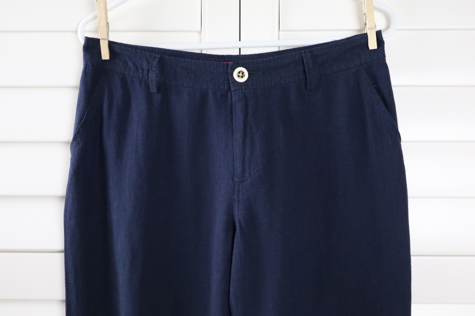 LILLY PULITZER NWT $148 Breeta 100% Linen Trousers Casual Pants in Navy Size 4