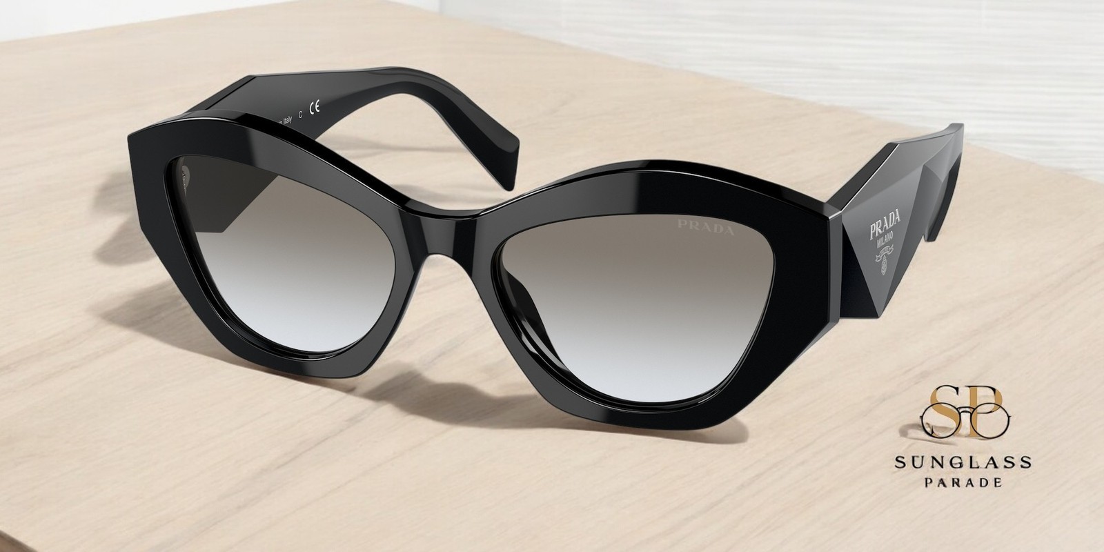 PRADA PR 07YS 1AB0A7 Black Grey Gradient 53 mm Women’s Sunglasses