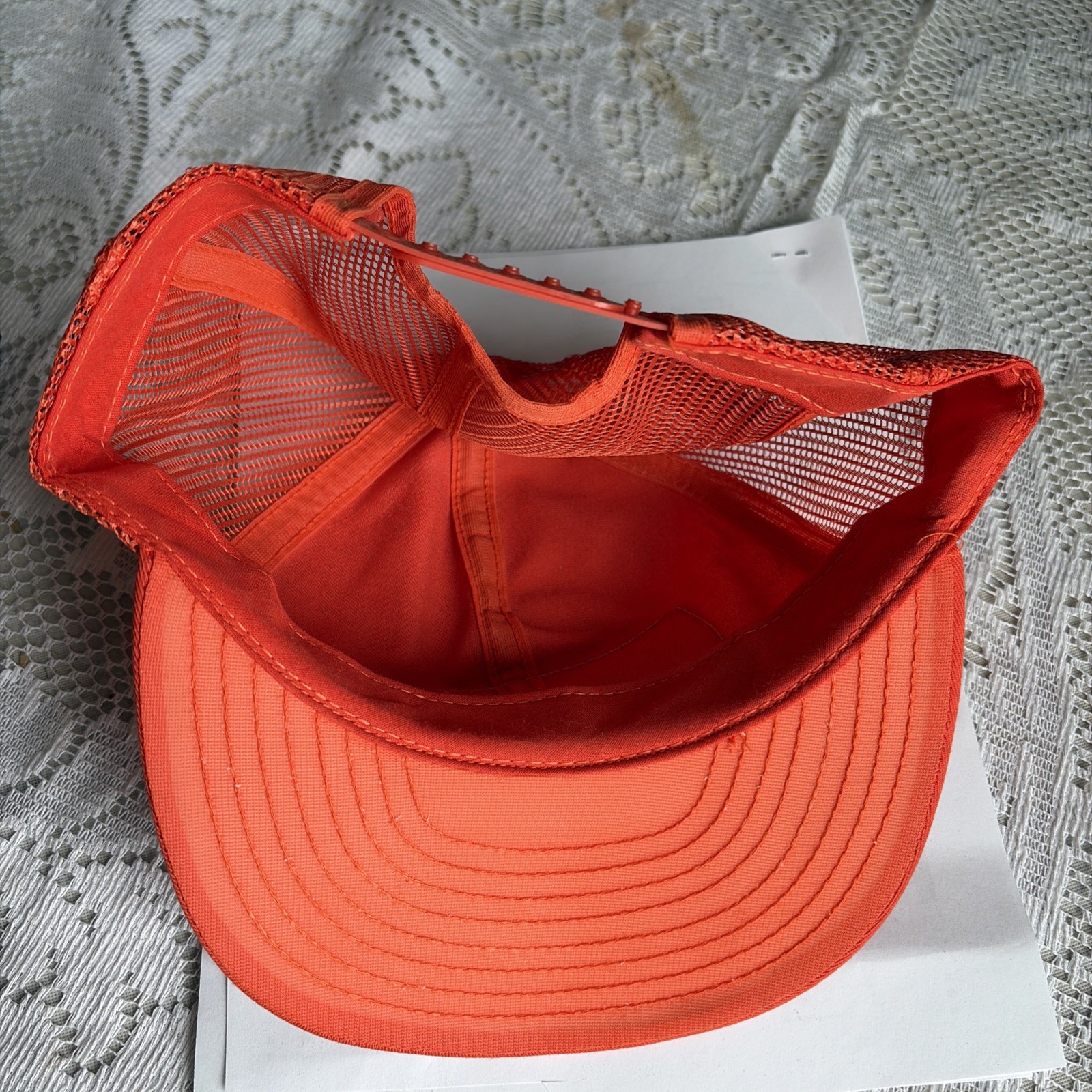 Vintage Porter Paints Patch Trucker Hat Louisville Mfg Co Orange Mesh Back EUC