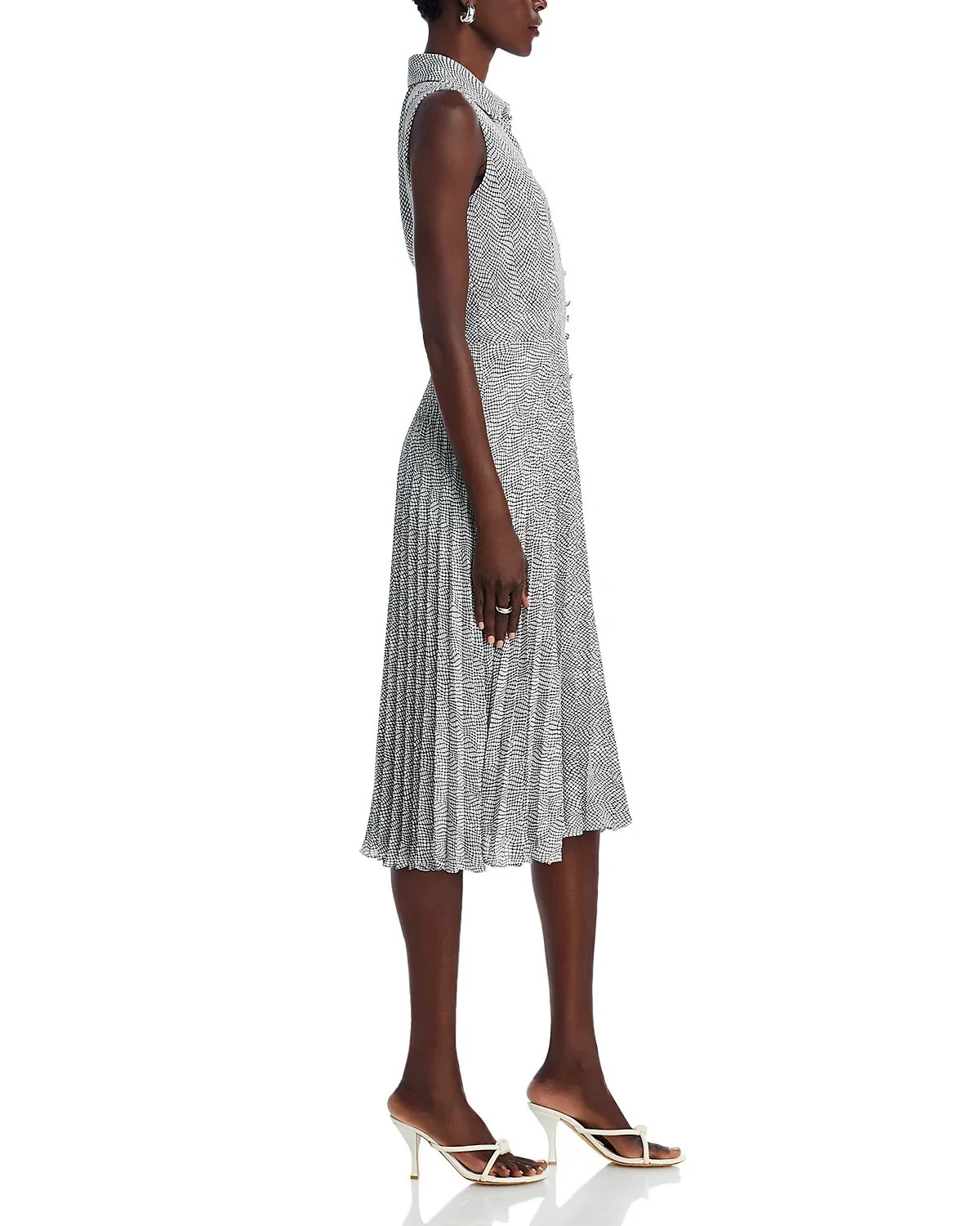 T Tahari Sleeveless Button Down Midi Dress MSRP 138
