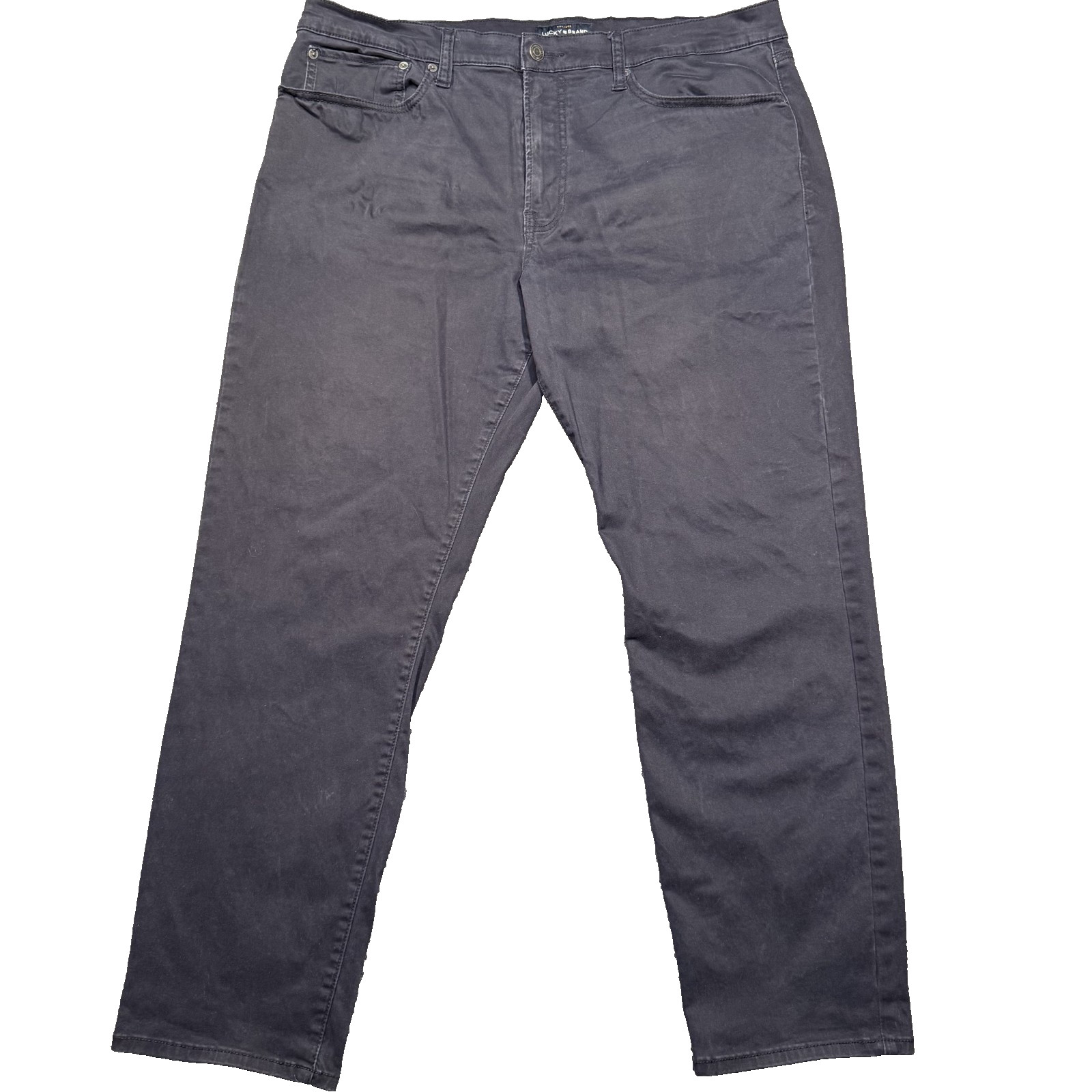 Lucky Brand 121 Slim Straight Pants Mens 38×30 Blue Navy Khaki 5 Pocket Stretch