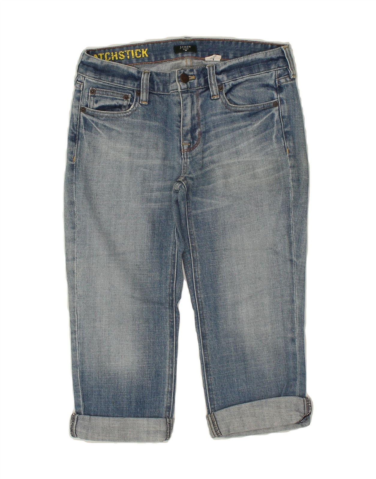 J. CREW Womens Matchstick Slim Capri Jeans Size 21 Blue Cotton AZ67
