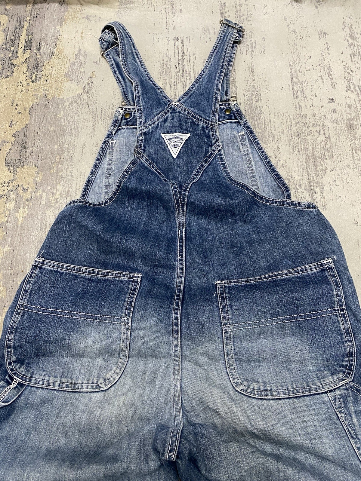 Vintage 90s Big Mac Lowback Overalls Sanforized Denim Size 32 Medium