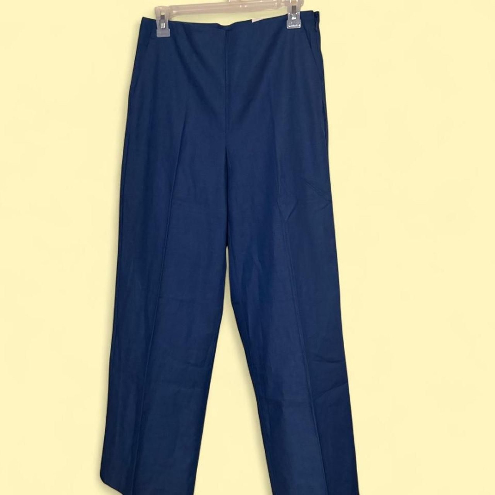 Ann Taylor Wide Leg Trousers Cobalt Blue Side Zip Pleated Dress Pants NWT 4