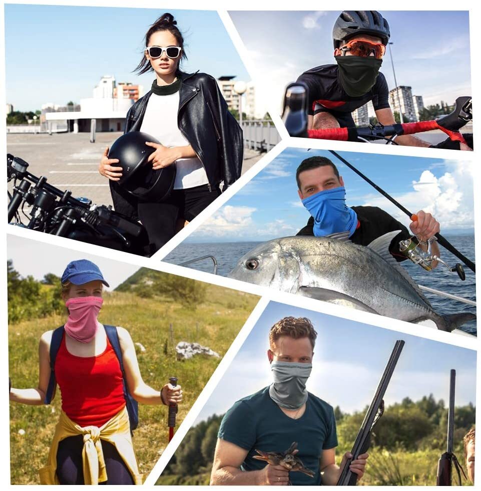 UV Protection Cooling Neck Gaiter Face Mask – Windproof Bandana Scarf for Hiking
