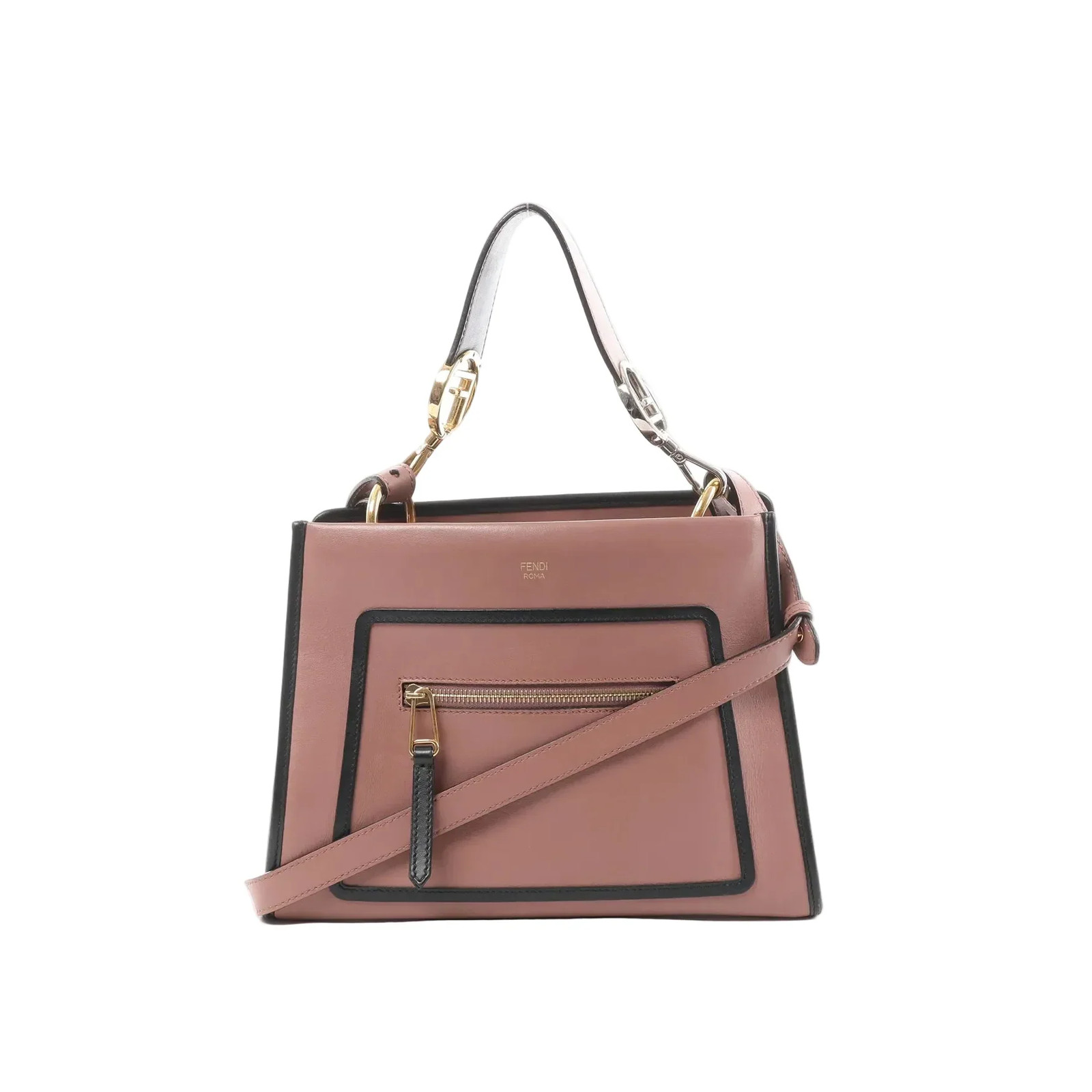 Fendi Runaway Leather 2Way Handbag in Pink 8BH344