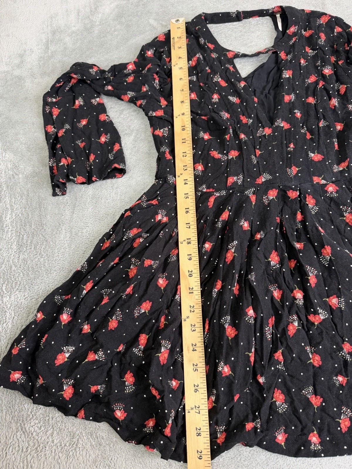 Free People Tegan Mini Dress Women’s Size 6 Black
