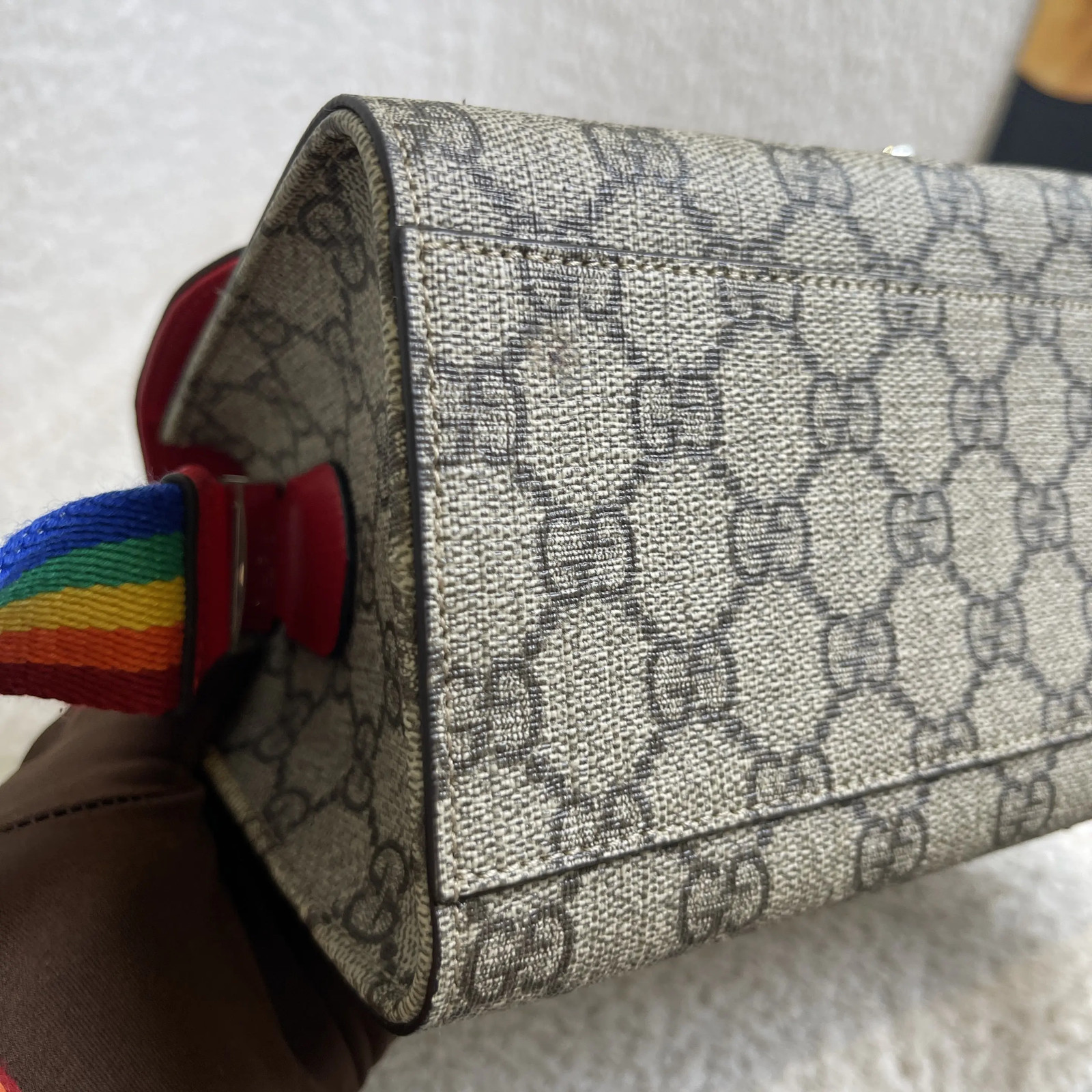 Gucci GG Embroidered Kids Messenger Bag