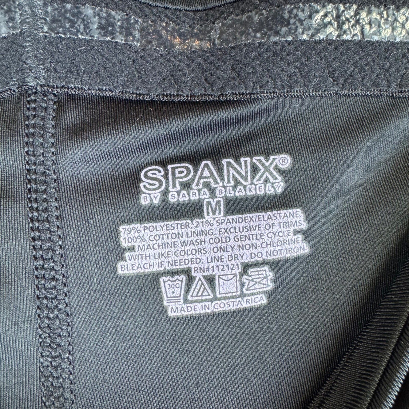 SPANX by Sara Blakely Black High Waisted Tummy Control Shaping Shorts M (1405)