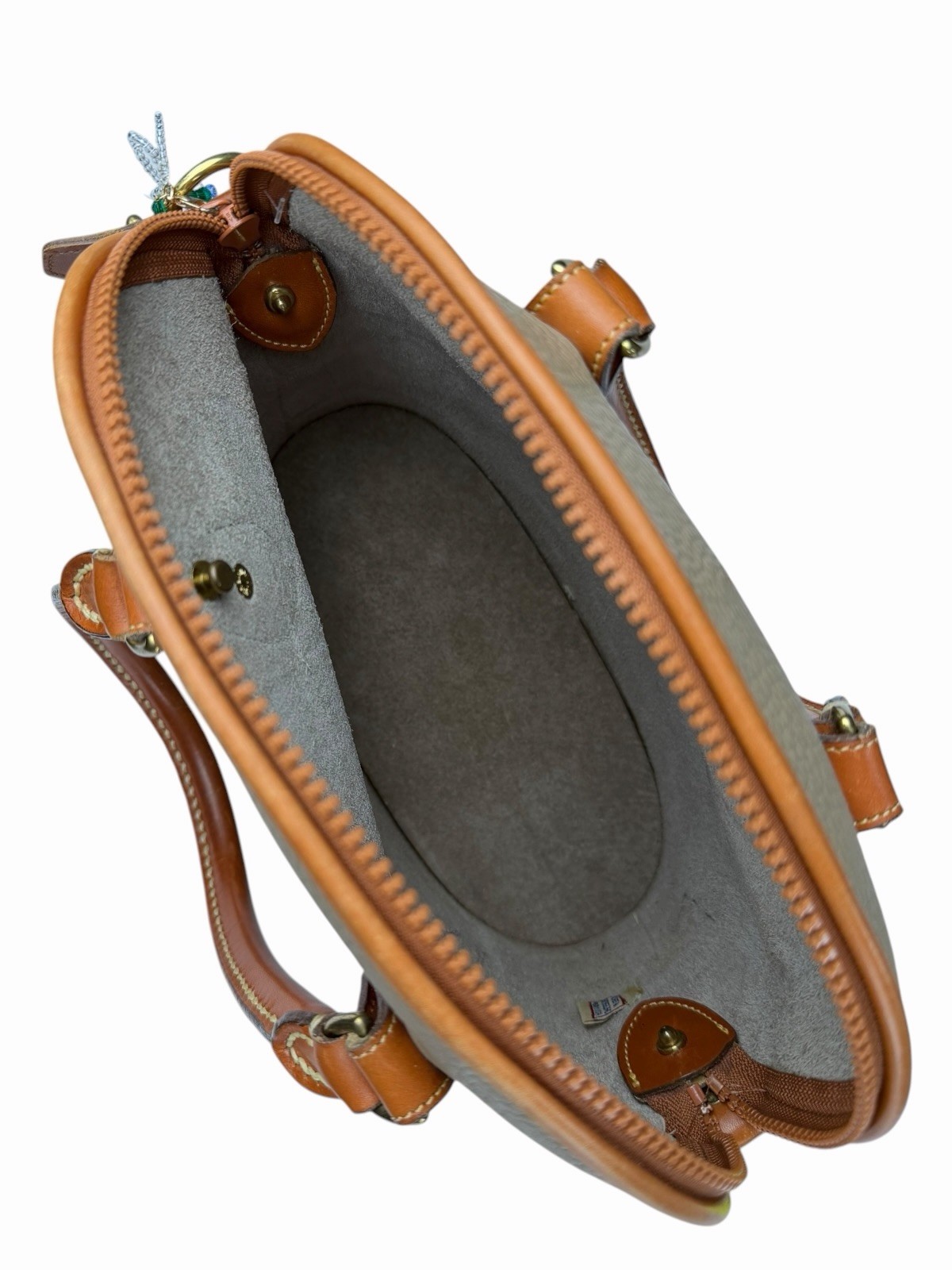 Dooney & Bourke Vintage Pebbled Leather Dome/Bucket All-Weather Leather Handbag