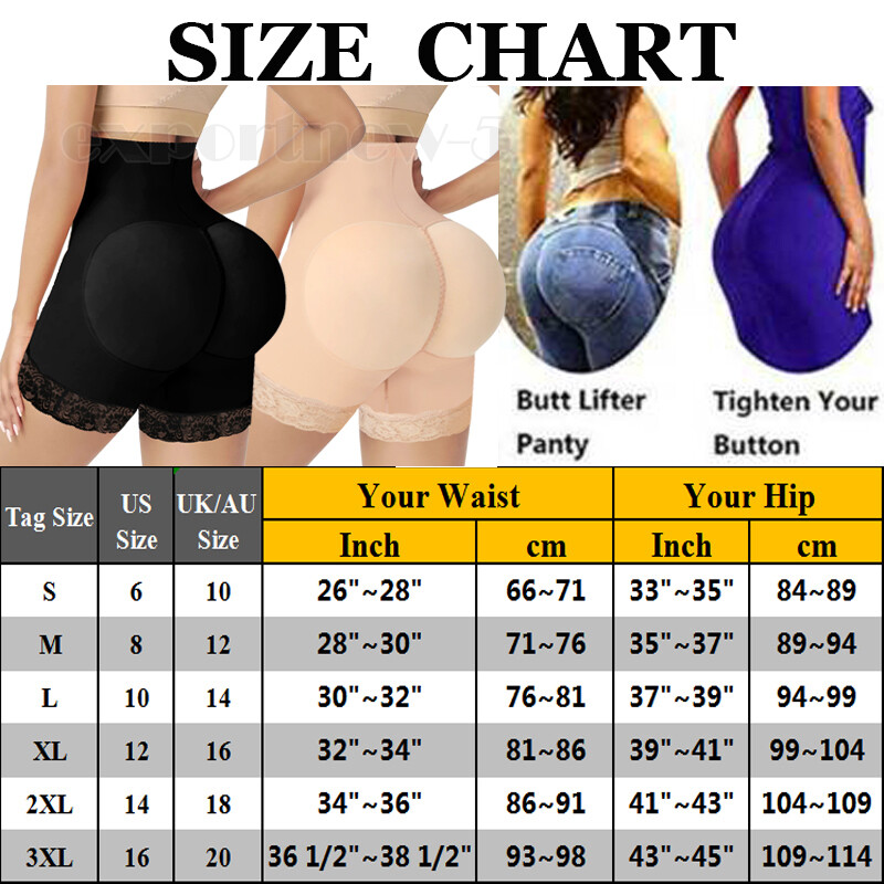 FAKE ASS Butt and Hip Enhancer Booty Padded Underwear Pants Women Body Shaper