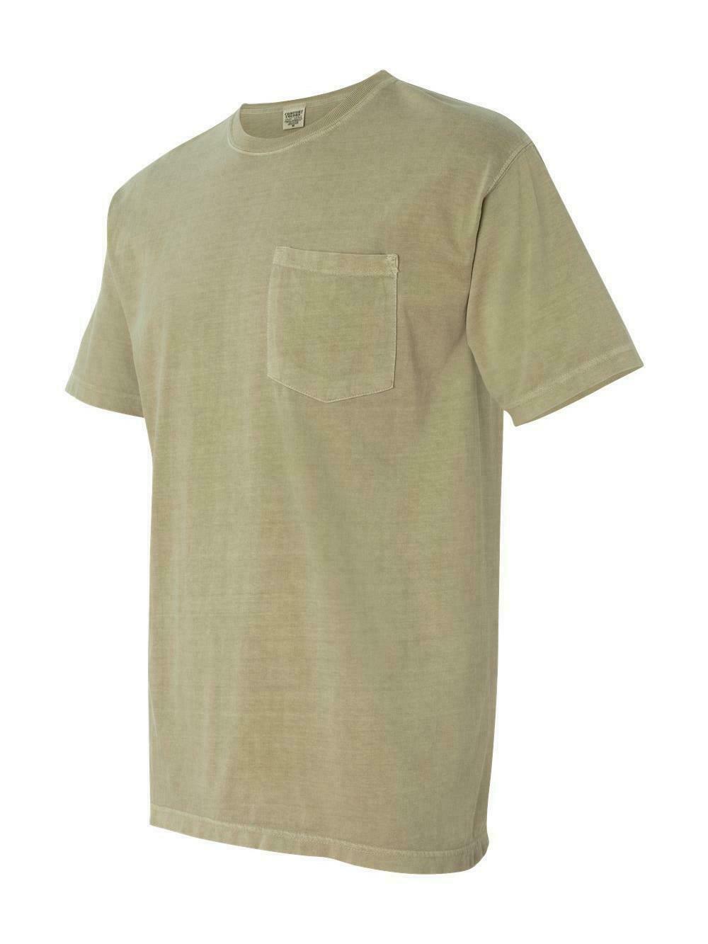 COMFORT COLORS 6030 Adult Pocket Tee – 3 First Quality Shirts – Assorted Colors