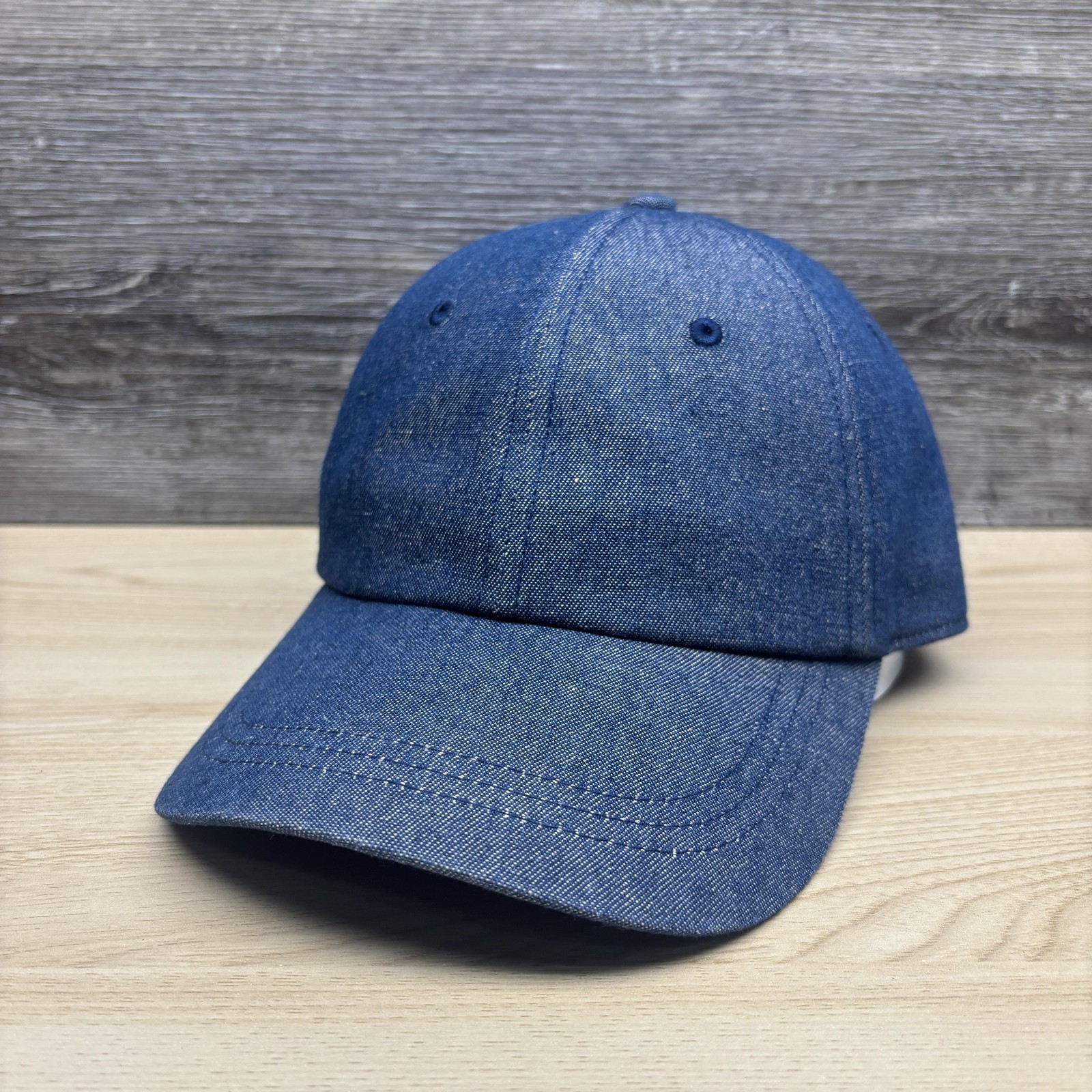 J Crew Mercantile Hat Cap Strap Back Mens One Size Blue Denim Baseball